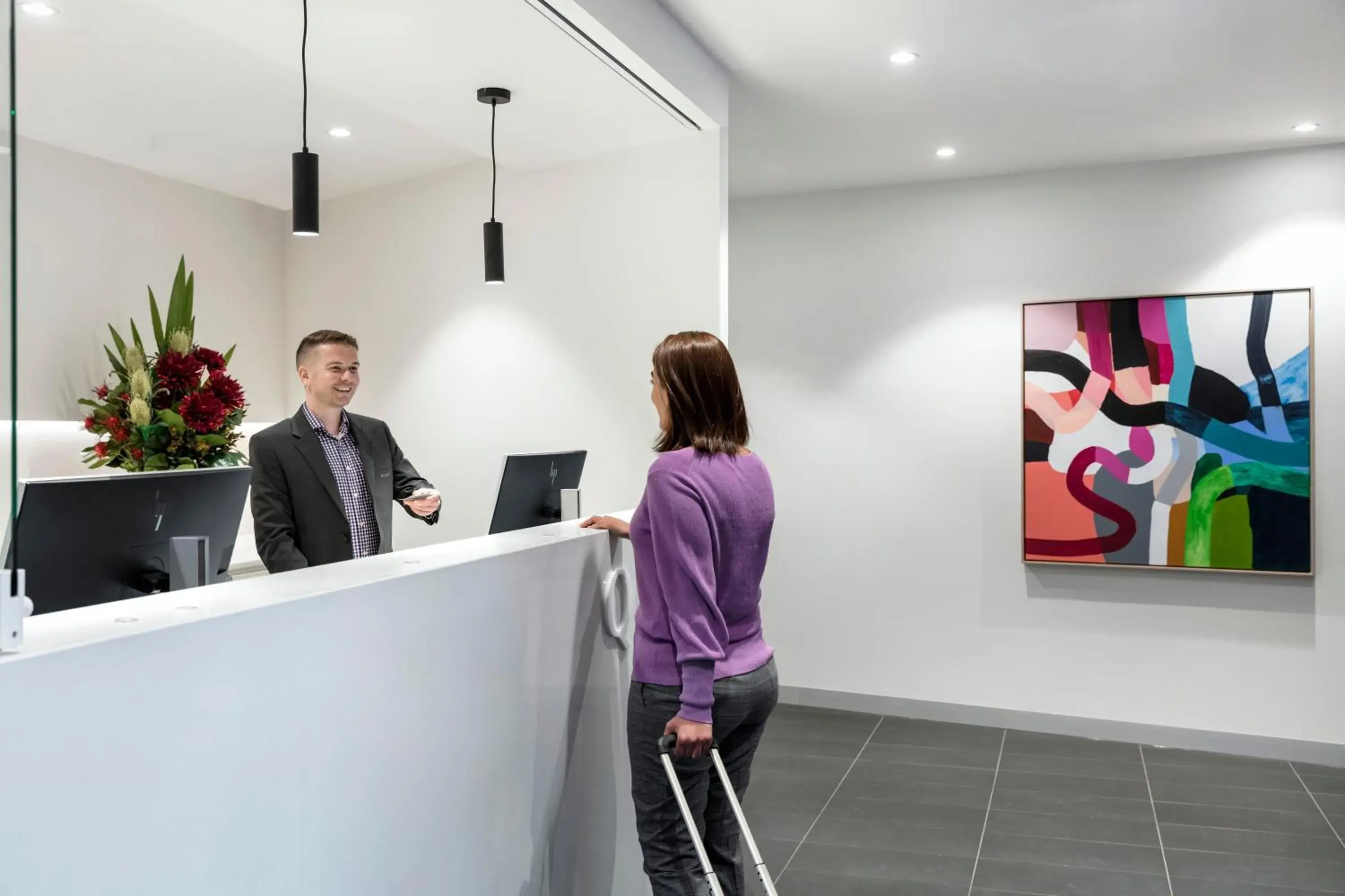 Lobby or reception in Quest St Kilda Road Lobby or reception in Quest St Kilda Road