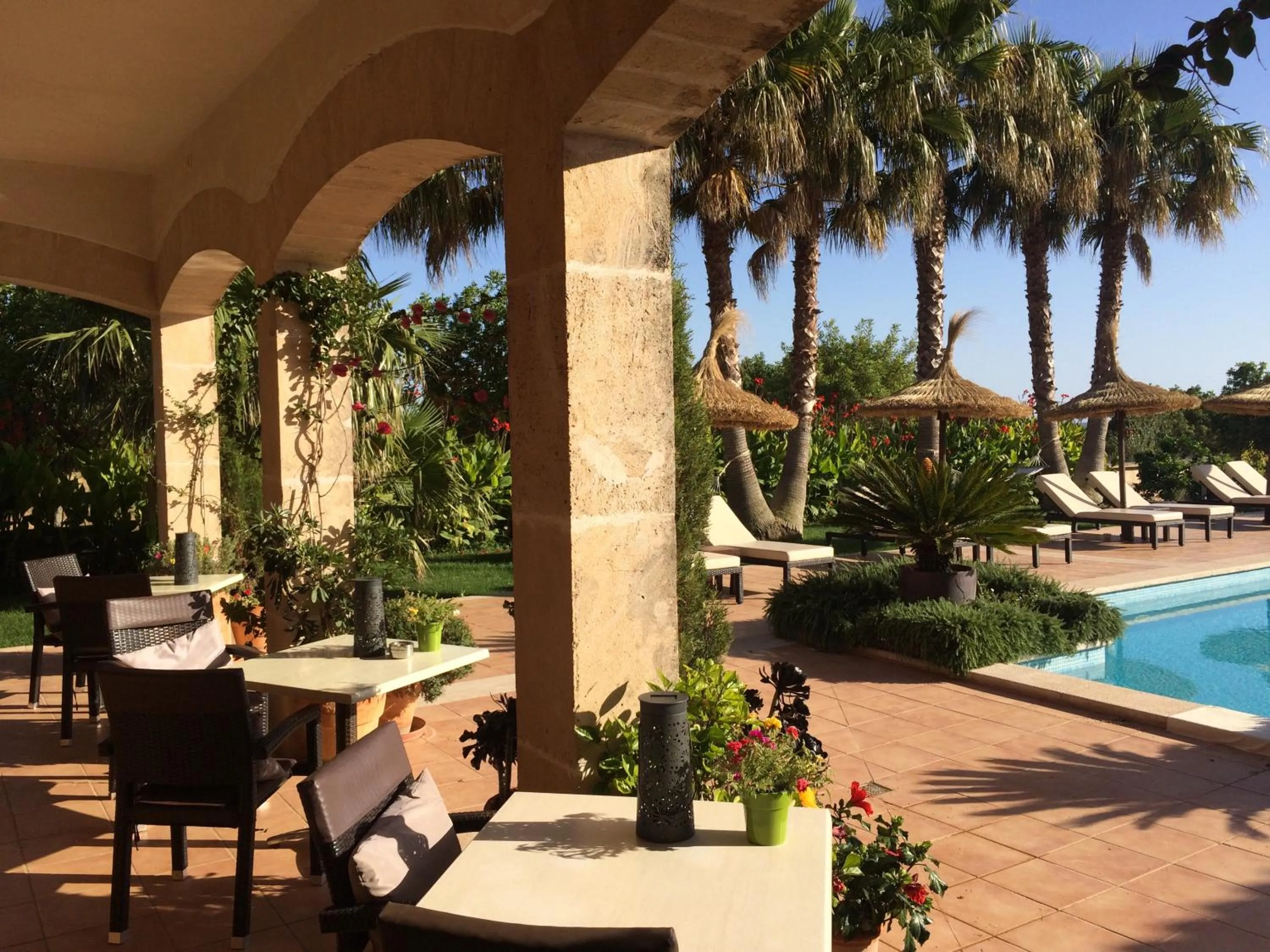 Balcony/Terrace, Swimming Pool in Villa Sampoli - Agroturismo Son Sampoli - Adults only