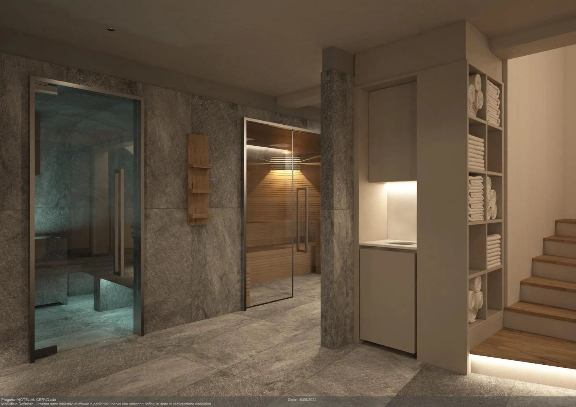 Sauna in Hotel Al Cervo