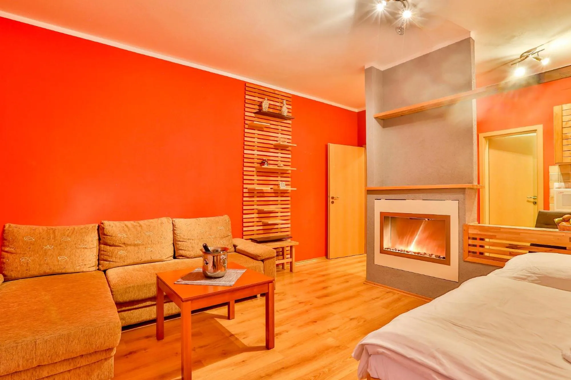 Living room, Bed in Apartmánový dom Fatrapark 1 s Wellness - Hlavná recepcia