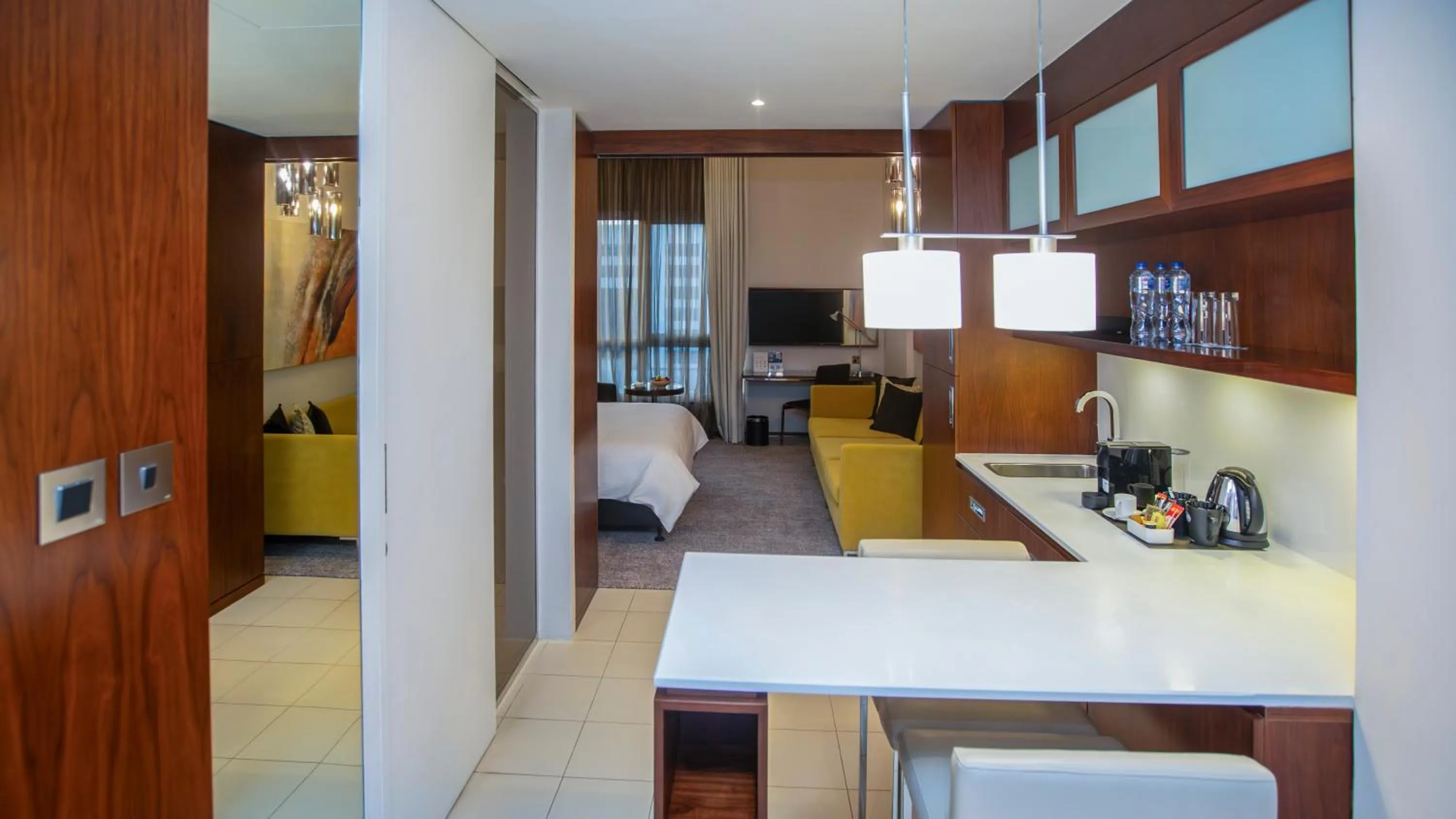 Dining area in Centro Olaya by Rotana