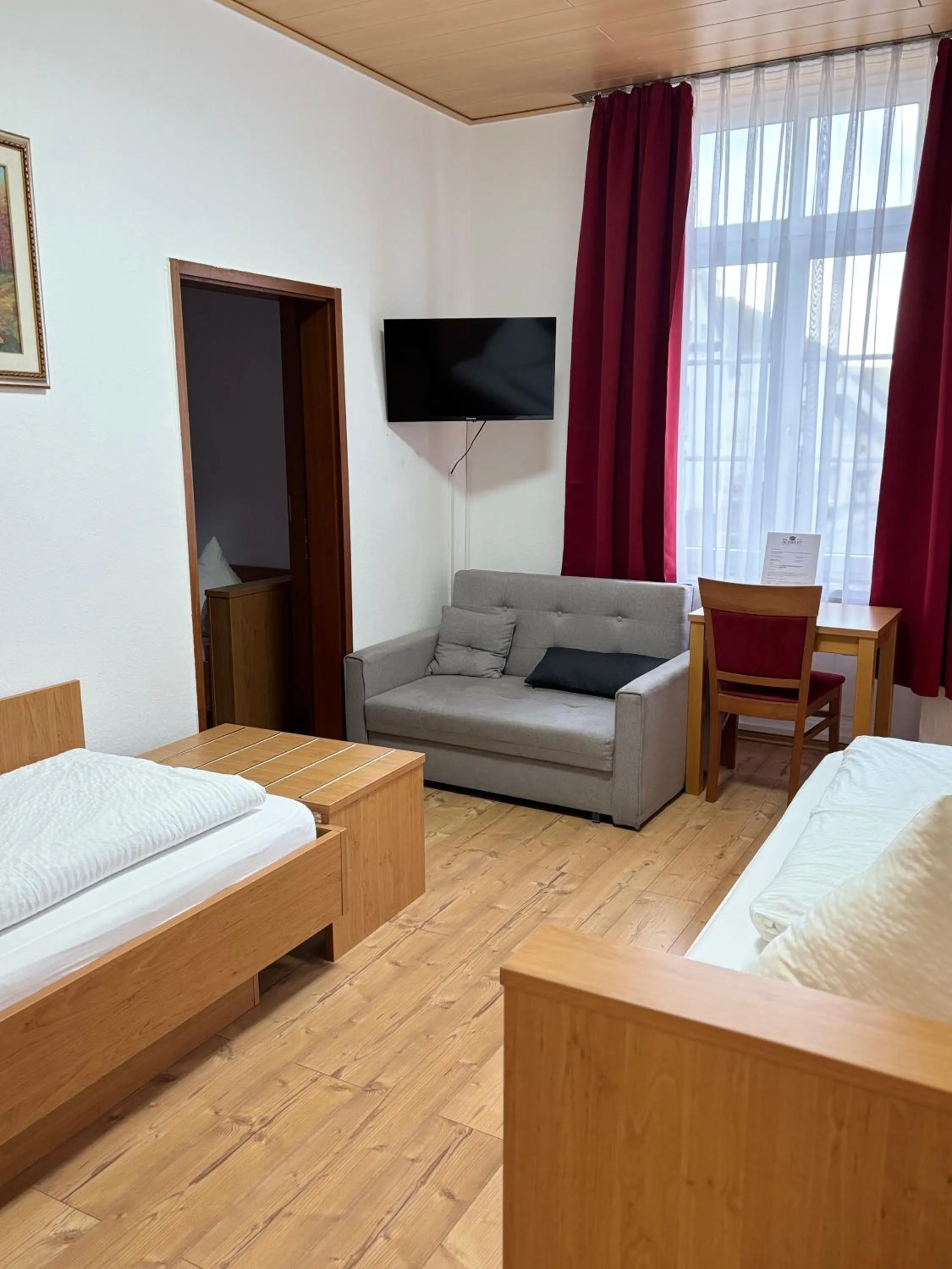 Bed in Hotel Restaurant Schwert