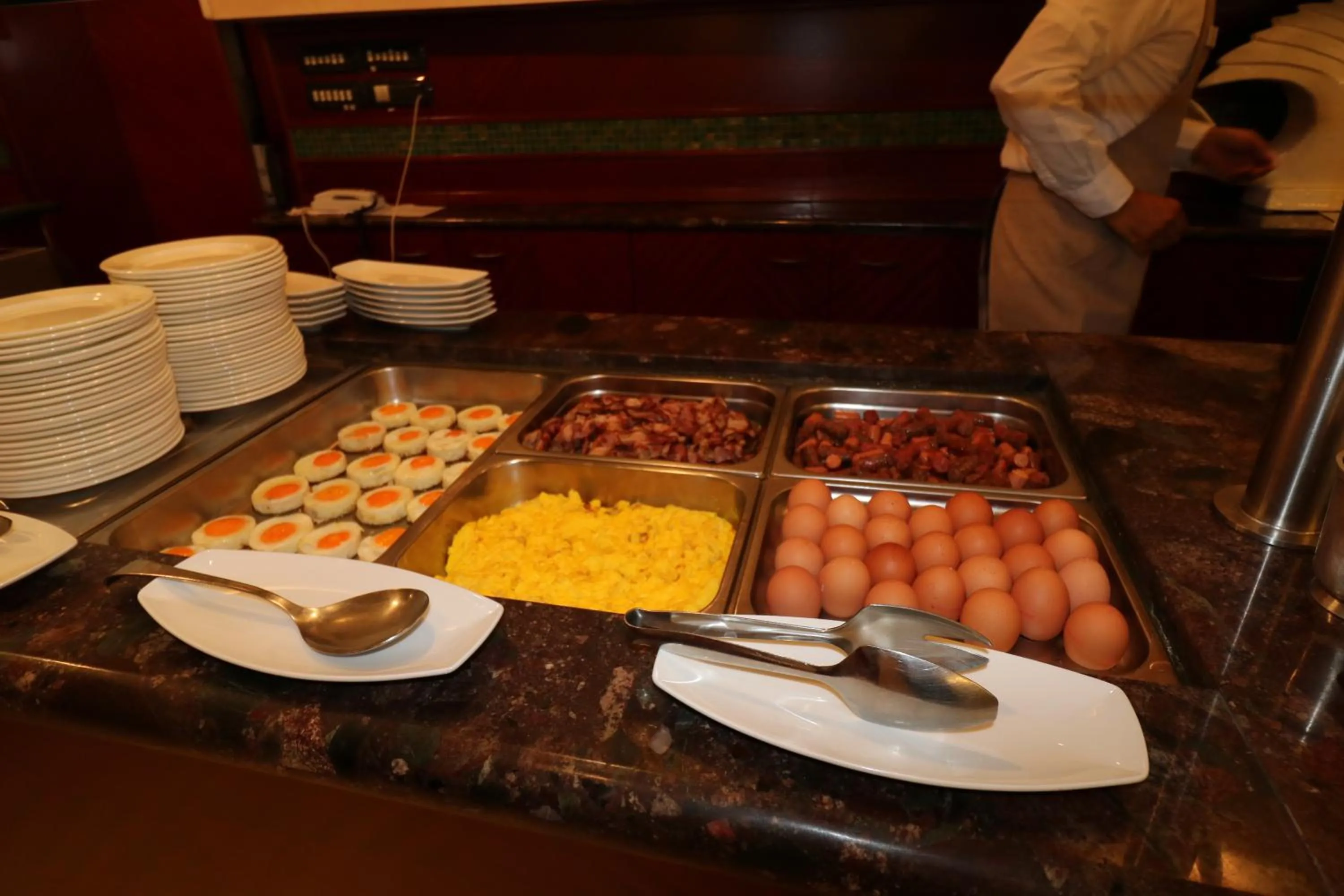 Buffet breakfast in Majestic Beach Hotel & Wellness