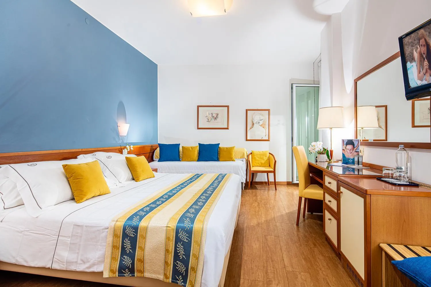 Bed in Majestic Beach Hotel & Wellness