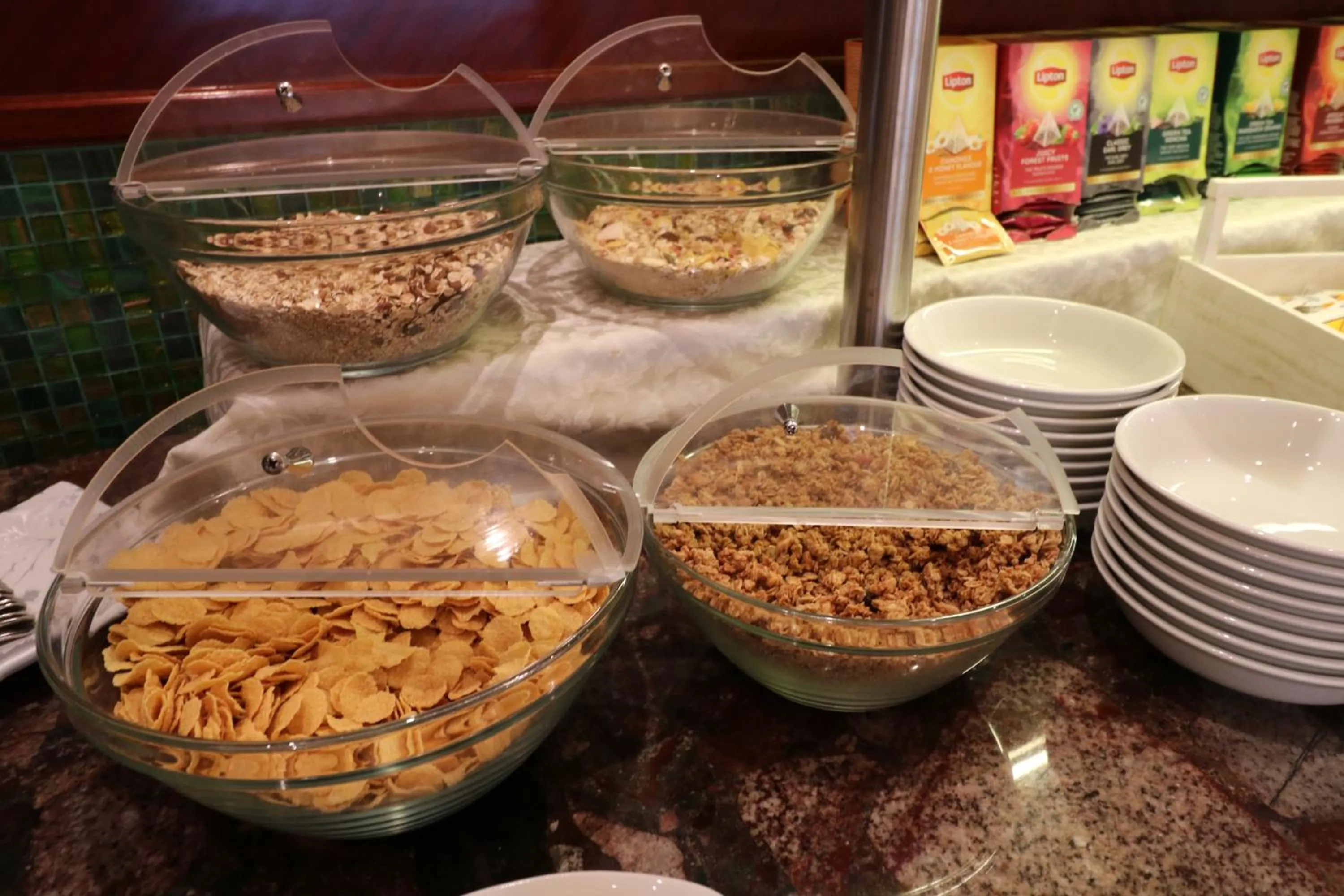 Buffet breakfast in Majestic Beach Hotel & Wellness
