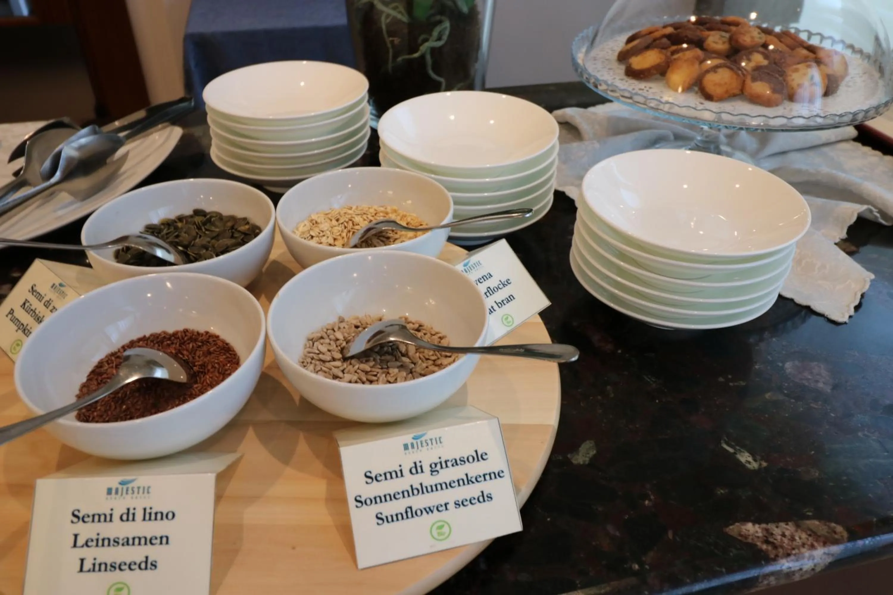 Buffet breakfast in Majestic Beach Hotel & Wellness
