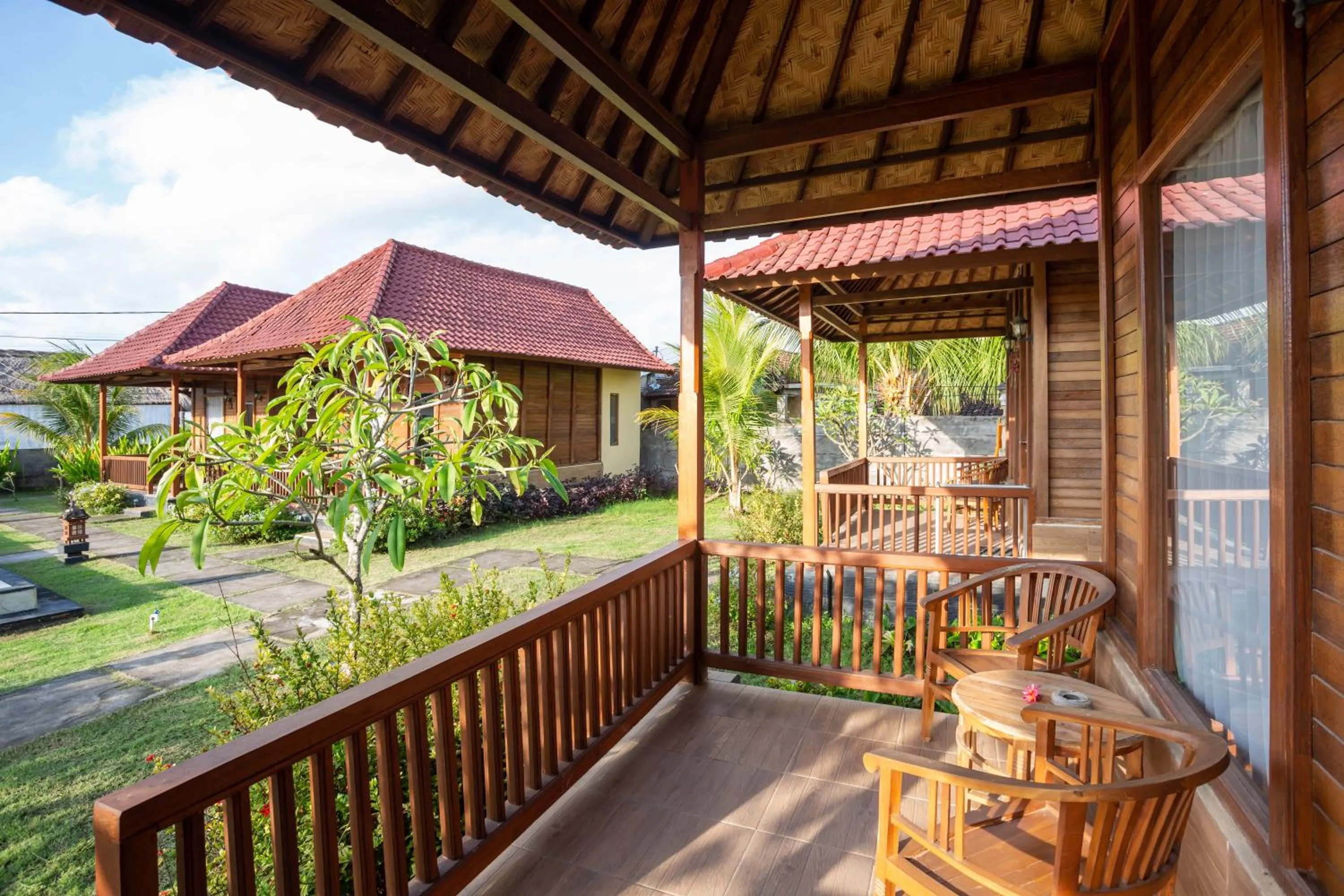 Balcony/Terrace in Rijet Villa Beach & Restaurant