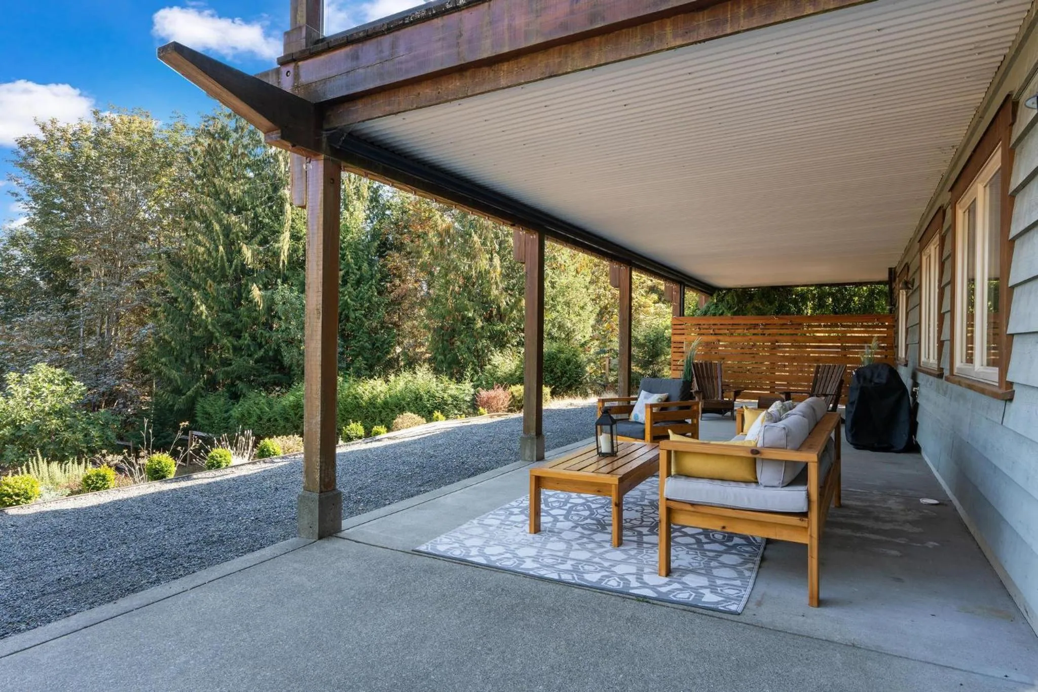 Garden view in Shawnigan Hills Guest Suite