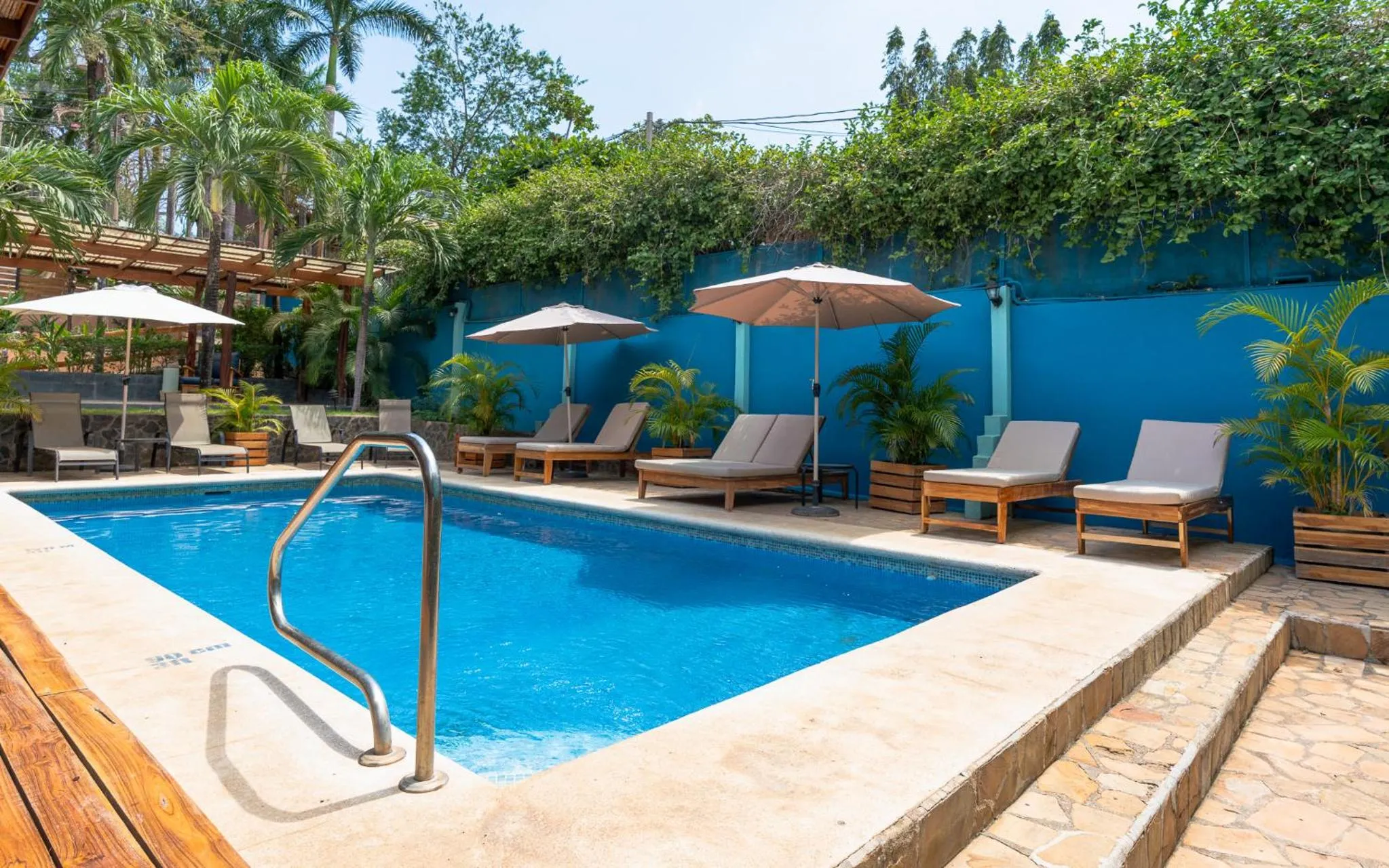 Pool view in Hotel Arco Iris