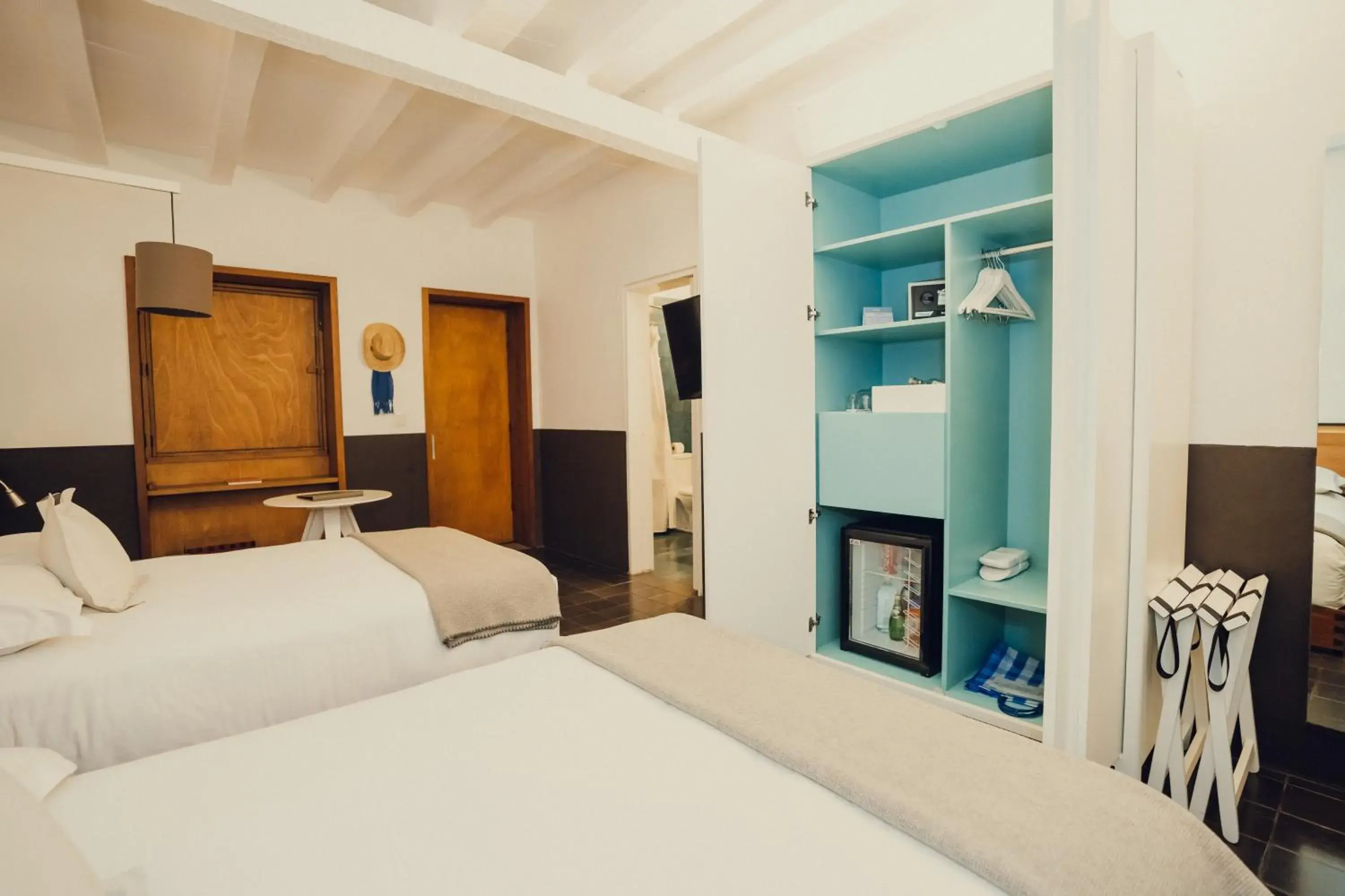 Bed in Hotel Azul de Oaxaca Bed in Hotel Azul de Oaxaca