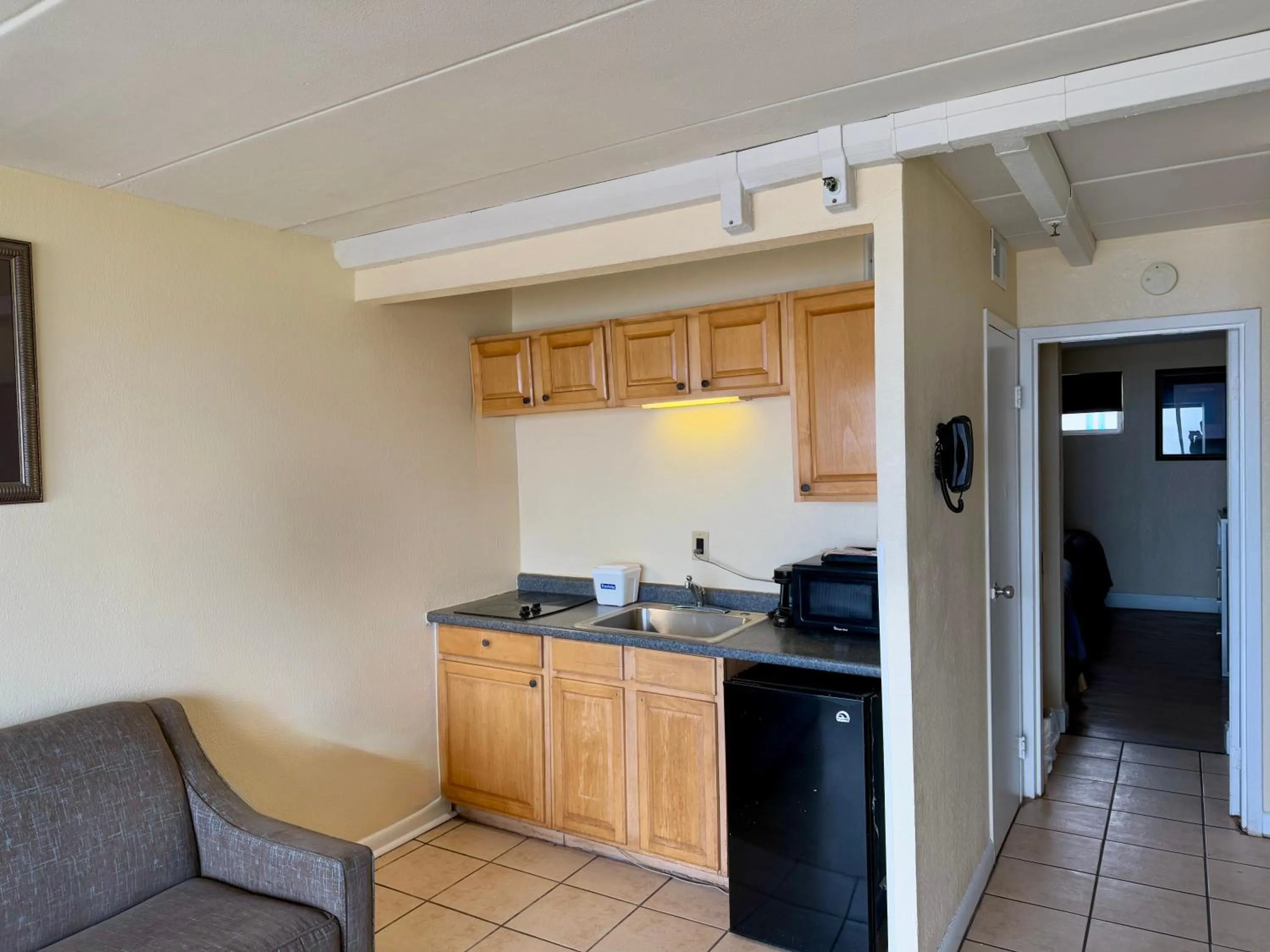 kitchen in Aquarius Oceanfront Hotel