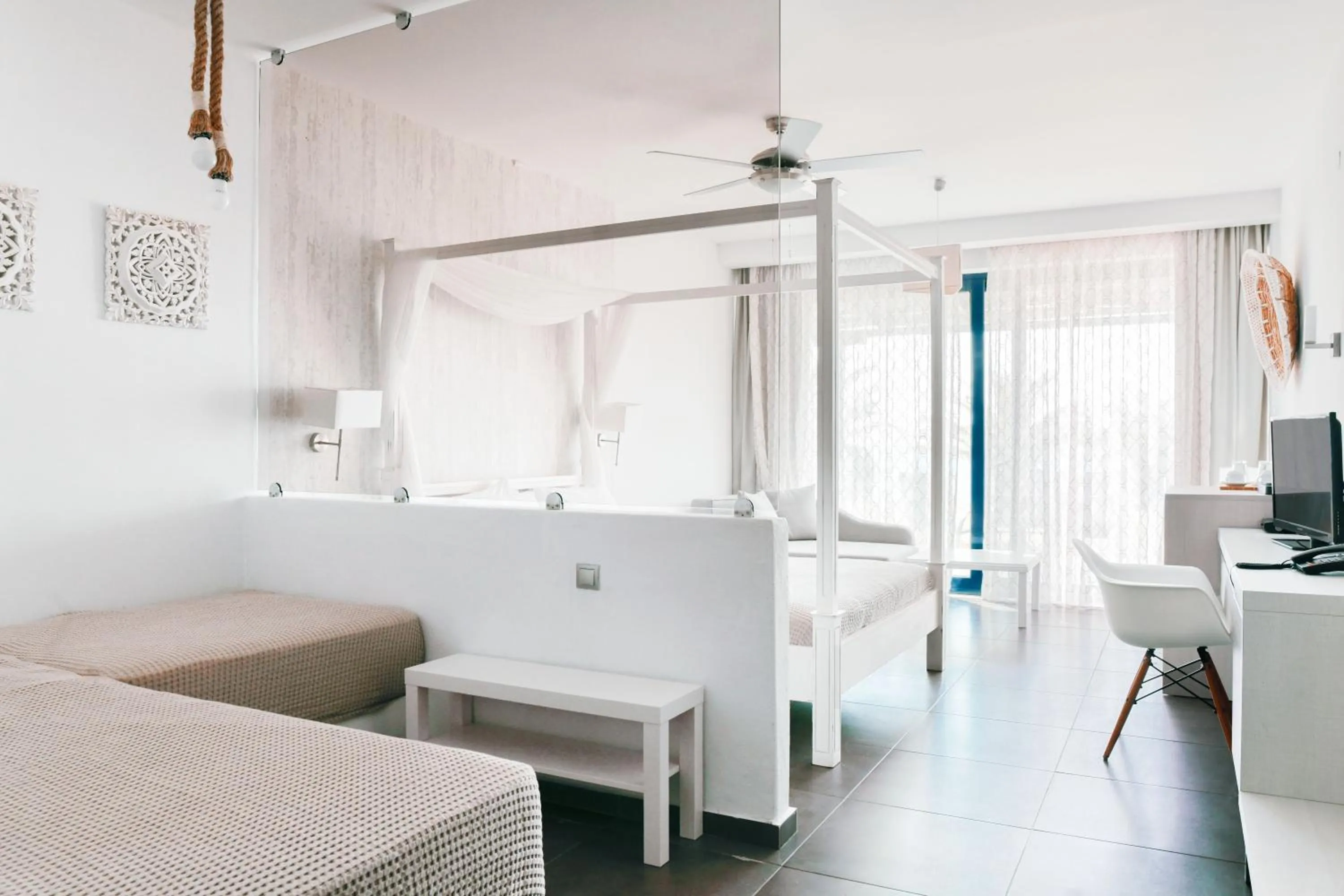 Bed in Samothraki Beach Boutique Hotel