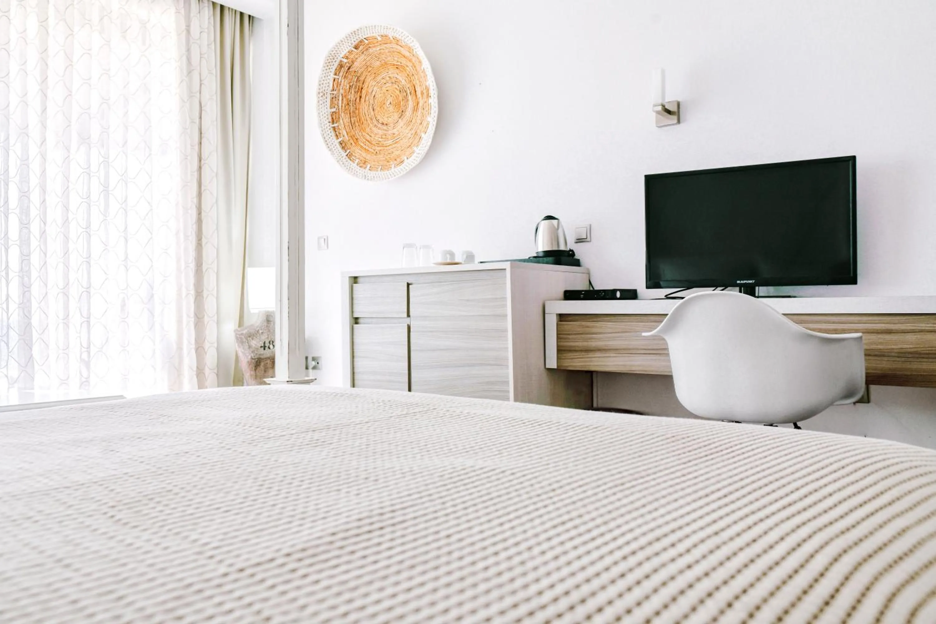 Bed in Samothraki Beach Boutique Hotel