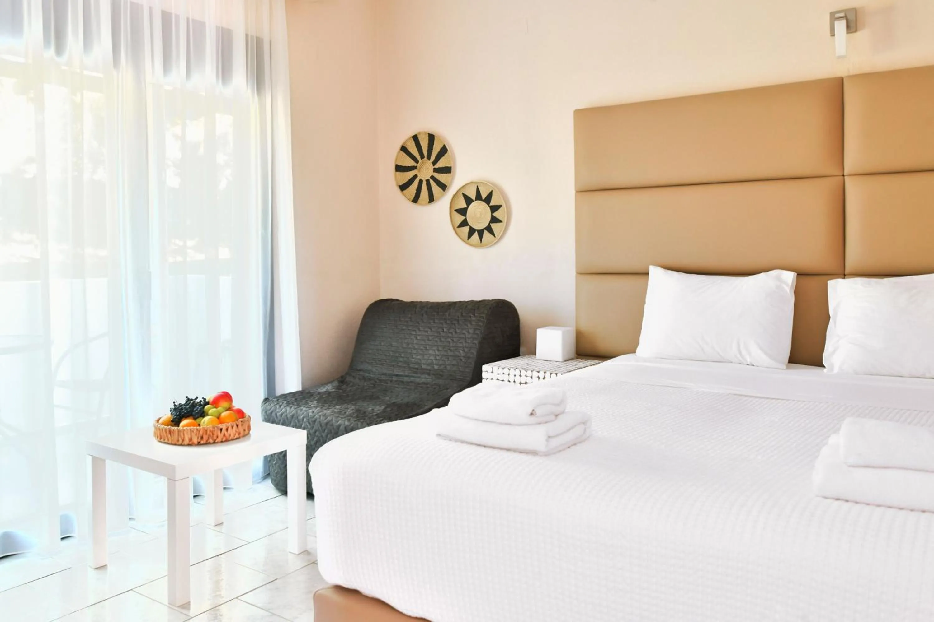 Bed in Samothraki Beach Boutique Hotel