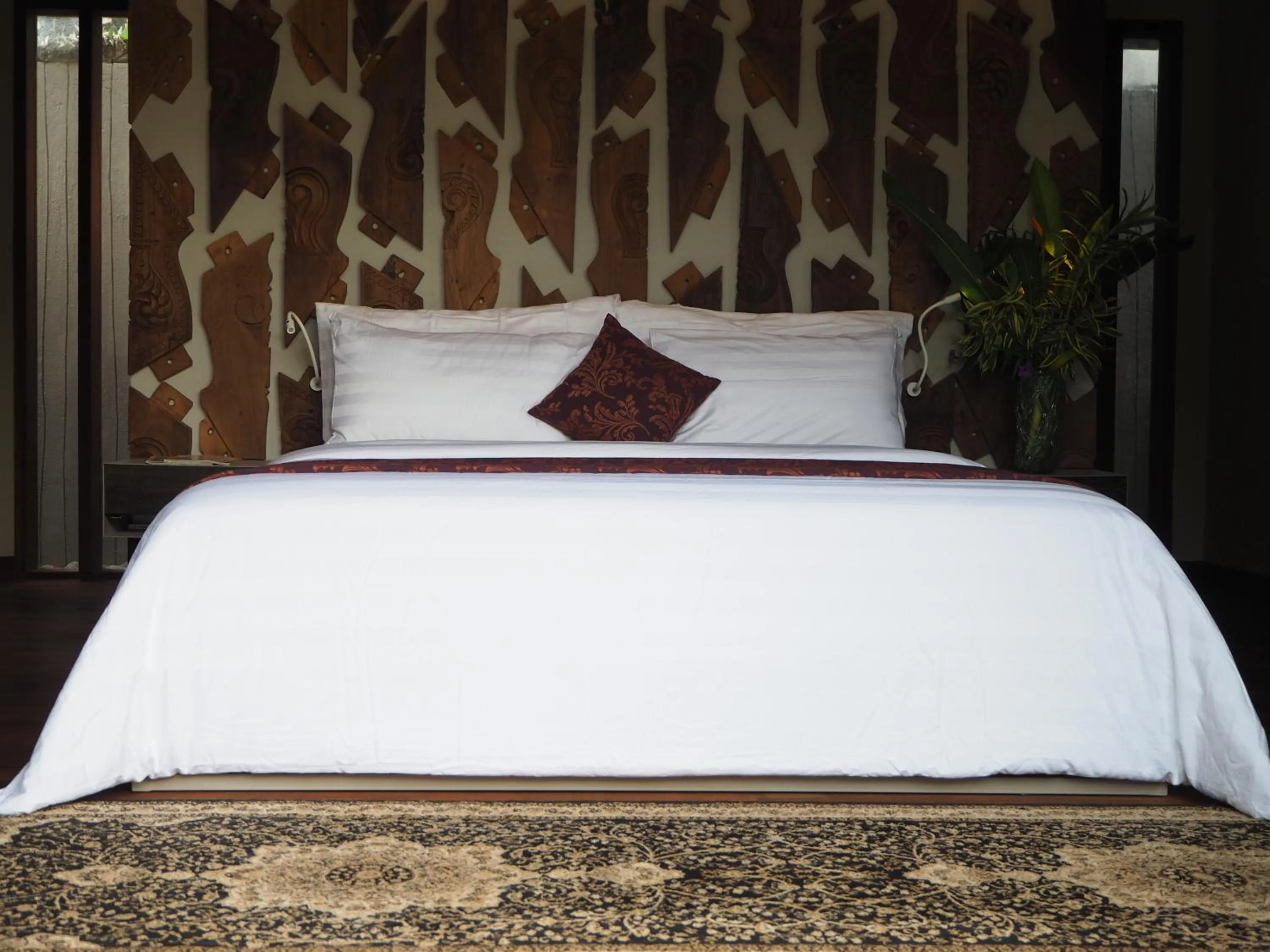 Bed in Pronoia Beach Resort