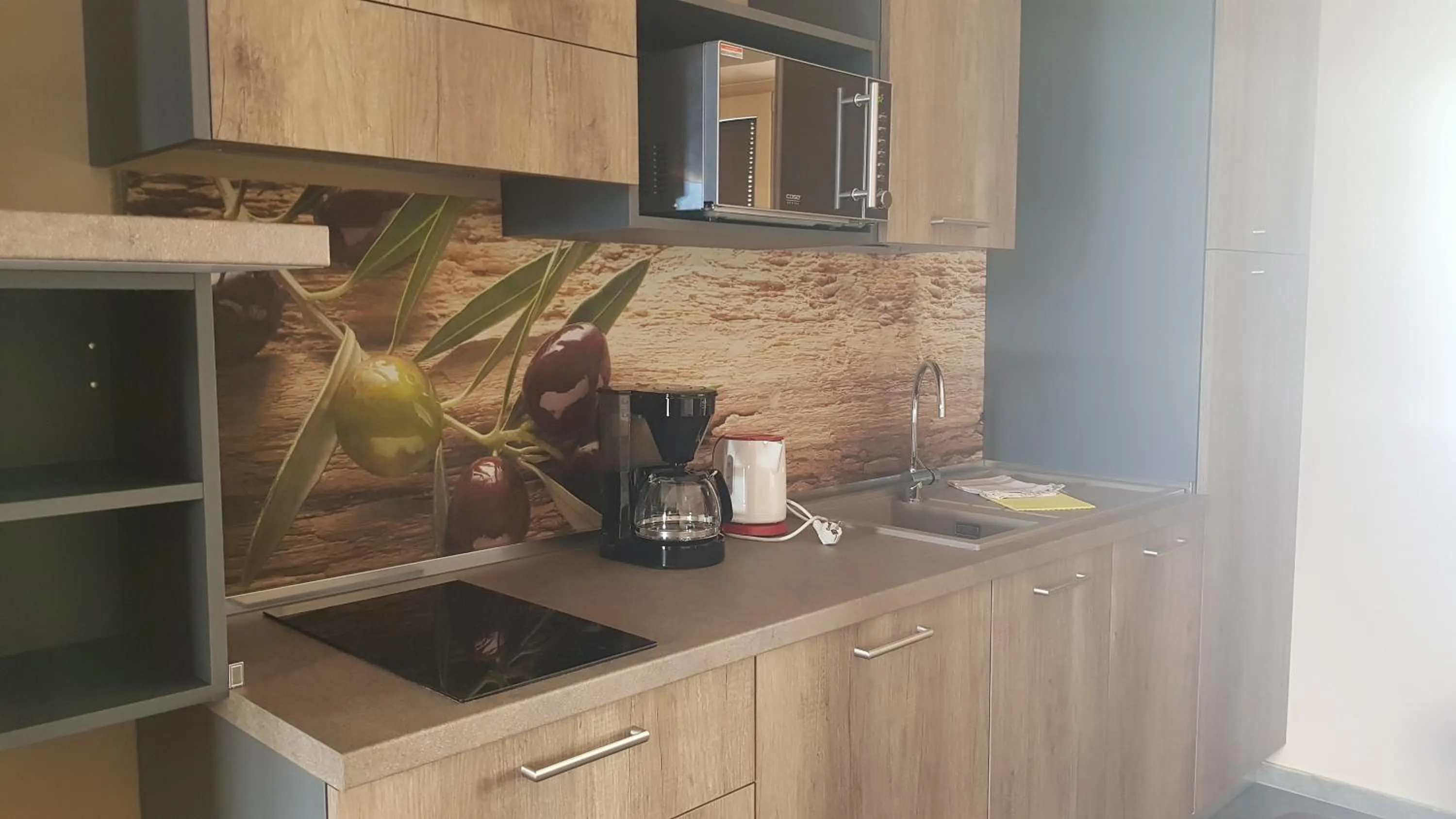 Kitchen or kitchenette in Aparthotel Malga