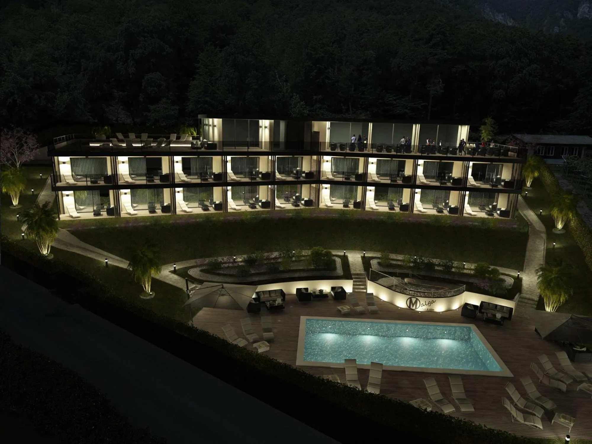 Property building in Aparthotel Malga