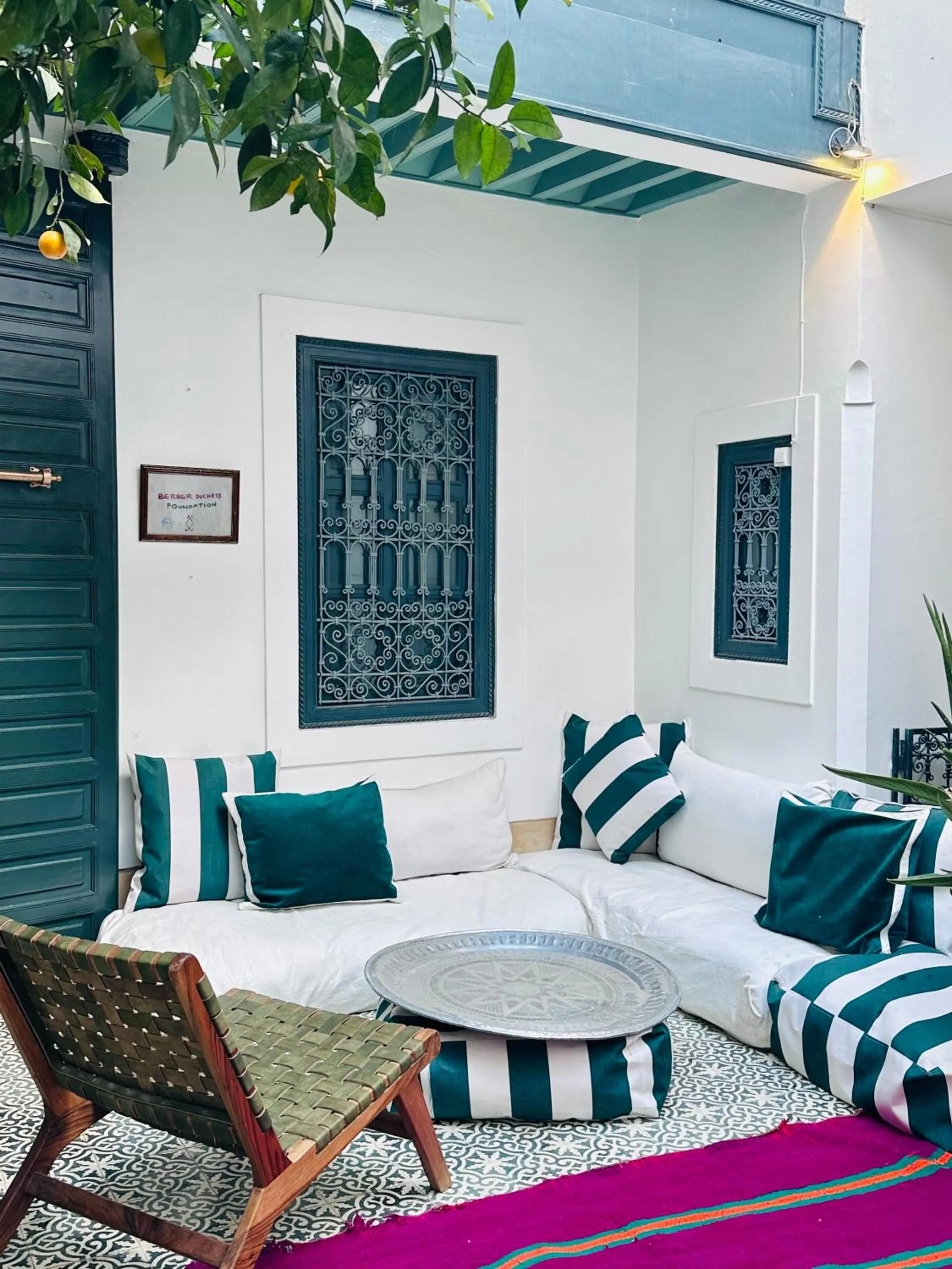 Seating area in Berber Duchess Riad