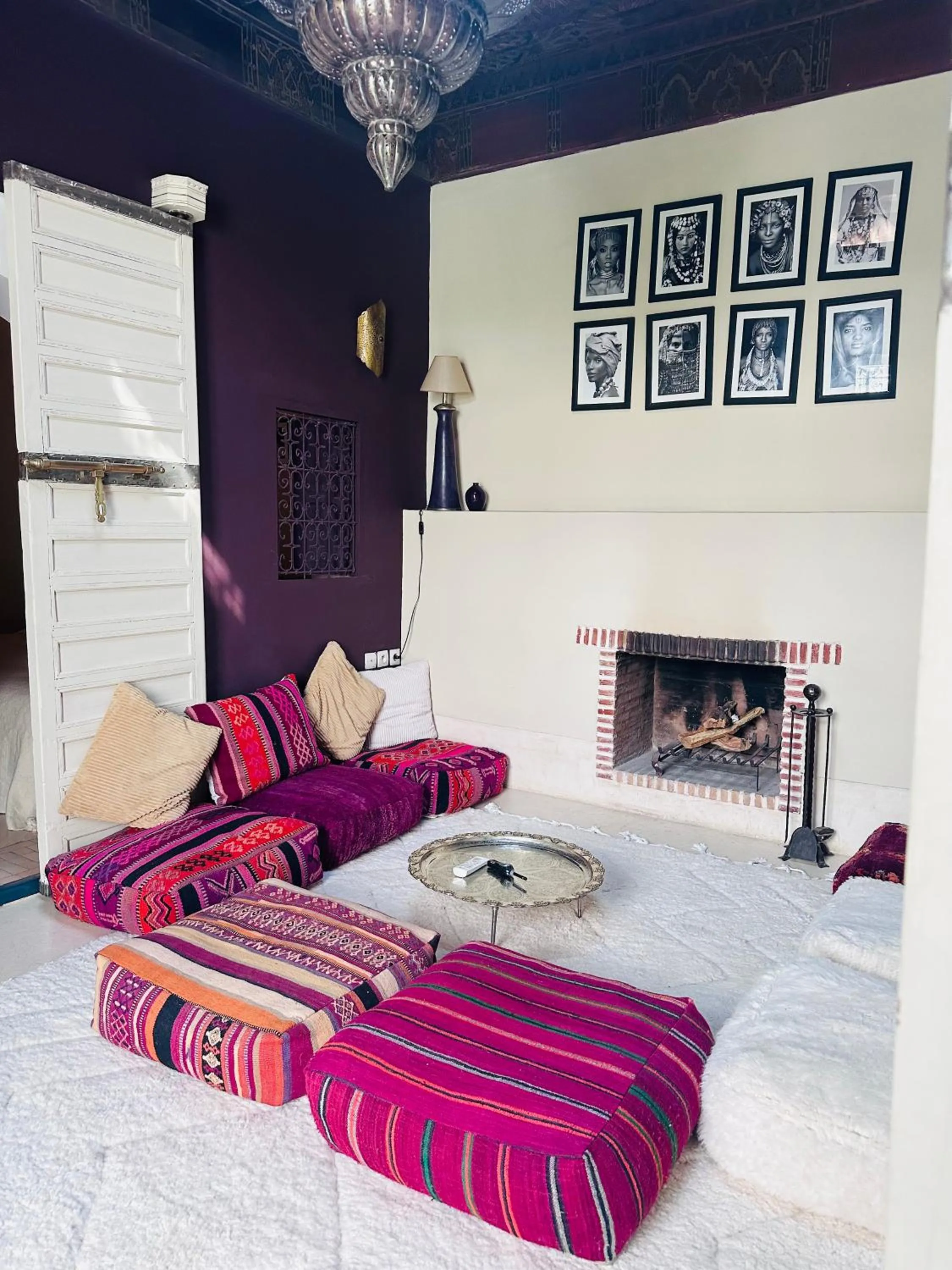 Seating area, Bed in Berber Duchess Riad