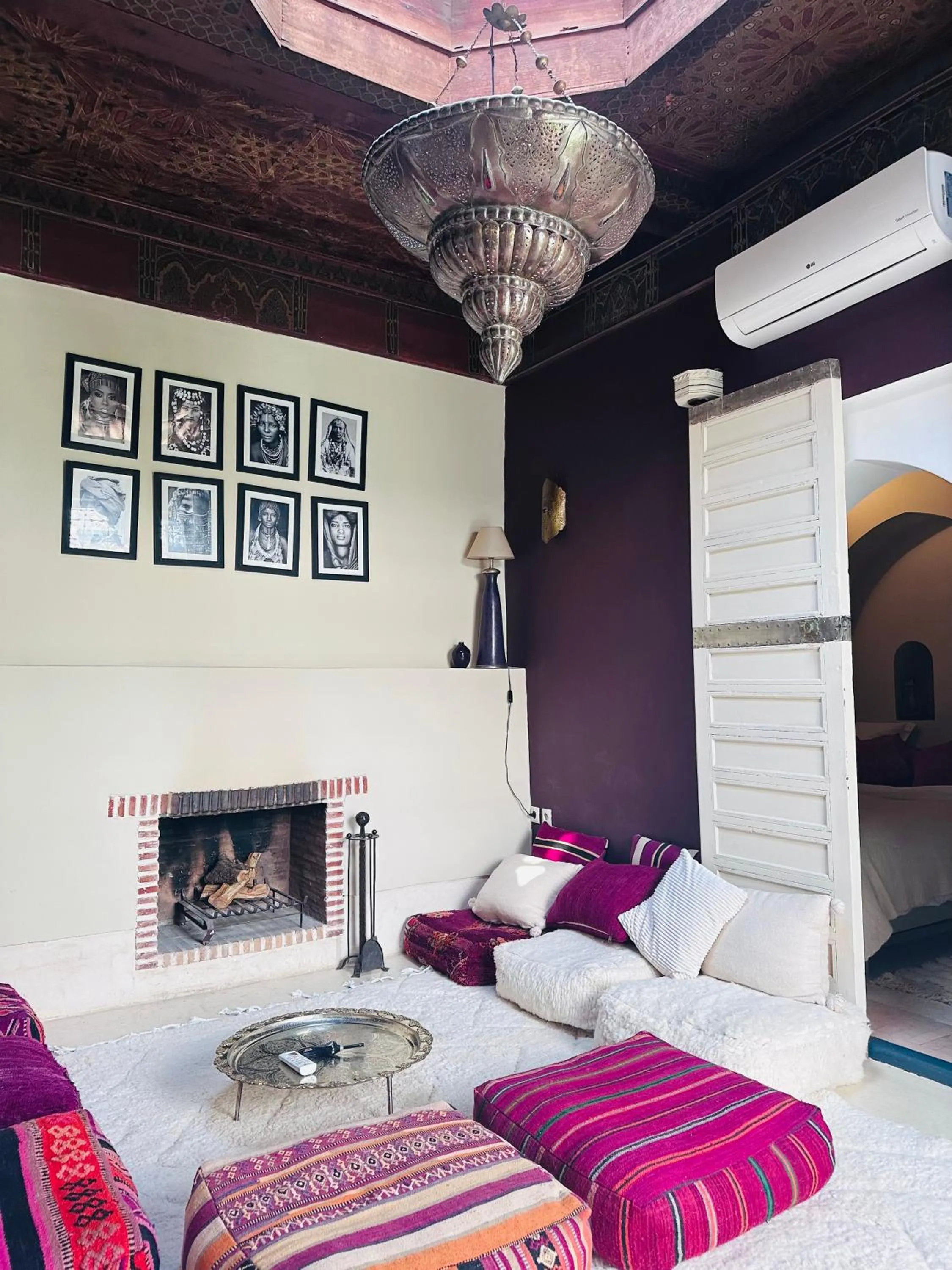 Seating area, Bed in Berber Duchess Riad