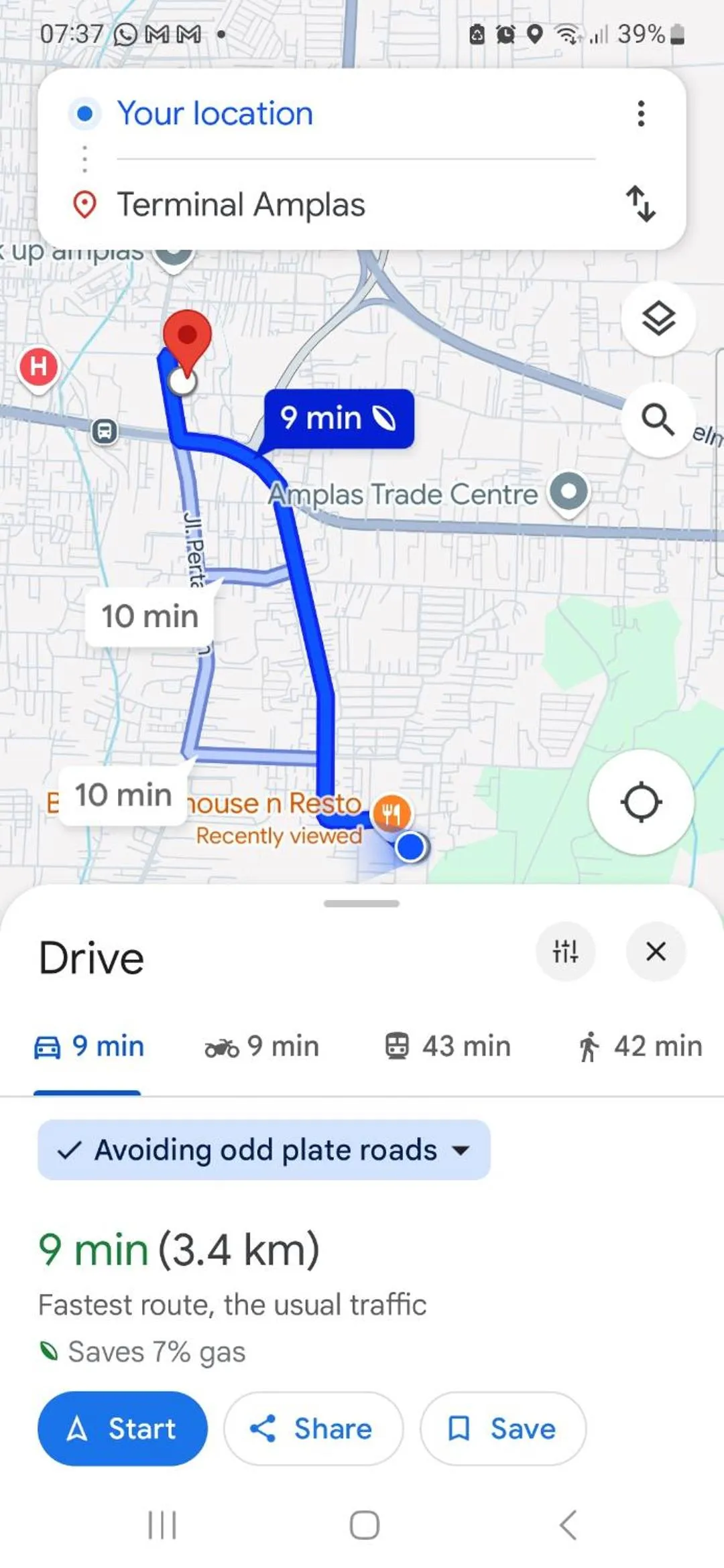 Location in Bua Guest House