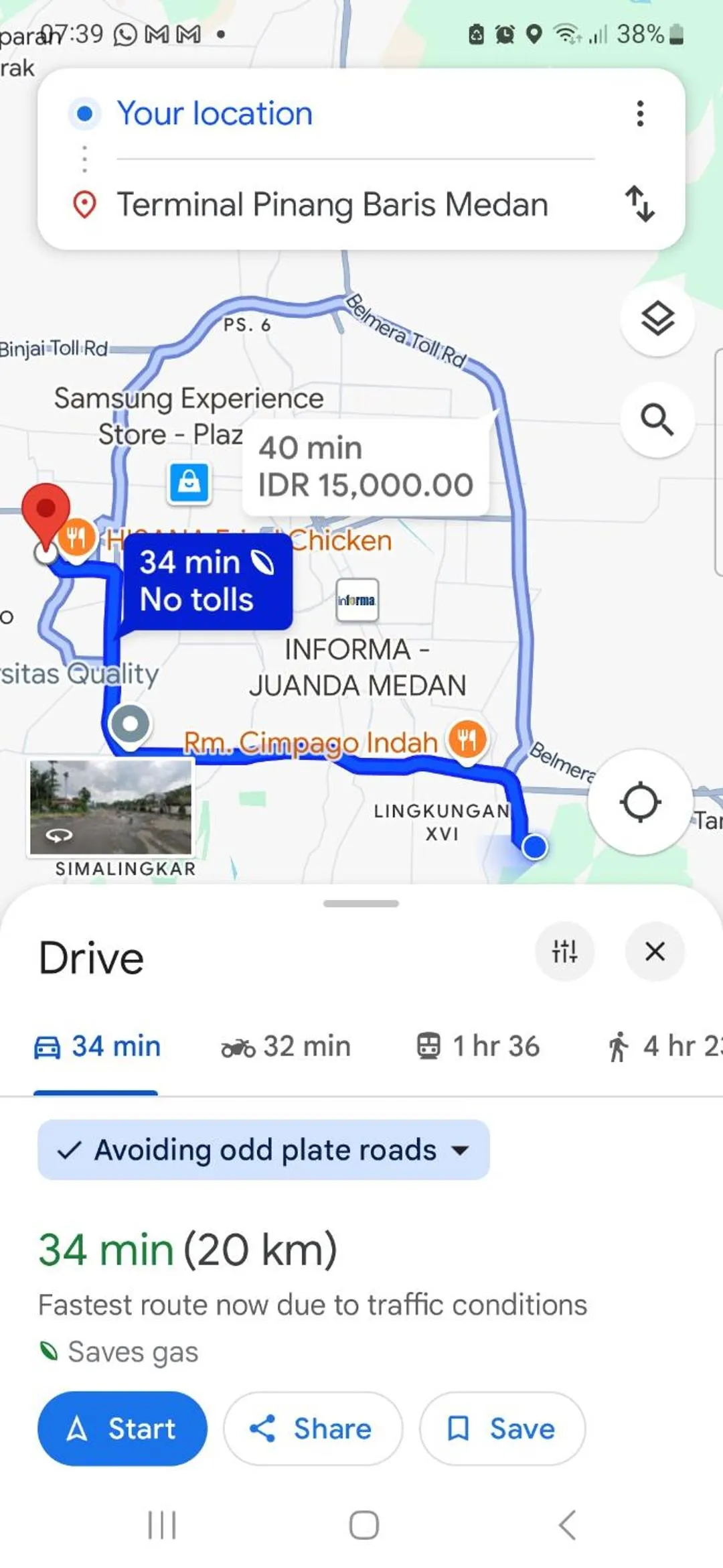 Location in Bua Guest House