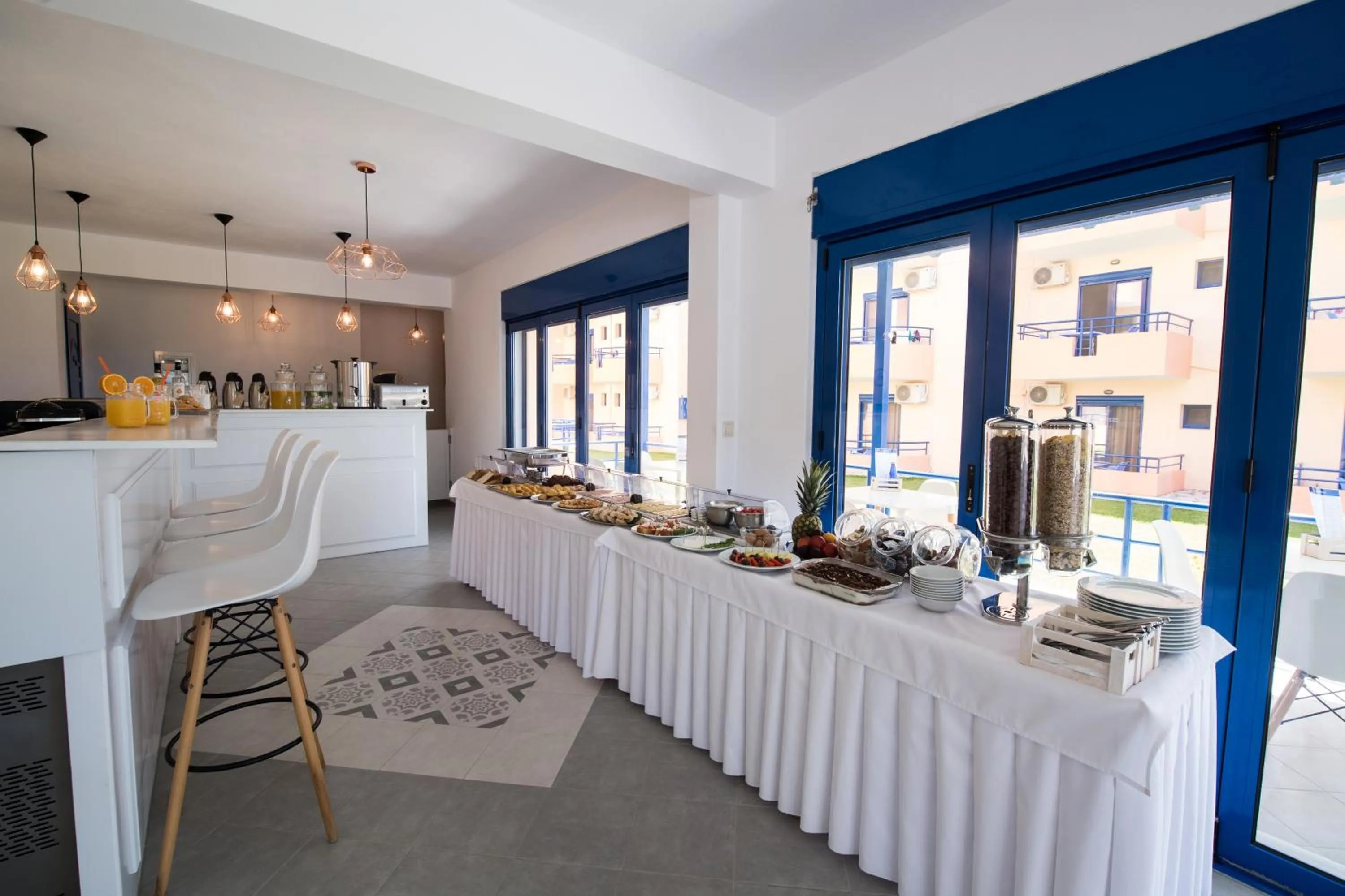 Buffet breakfast in Akroyiali Resort