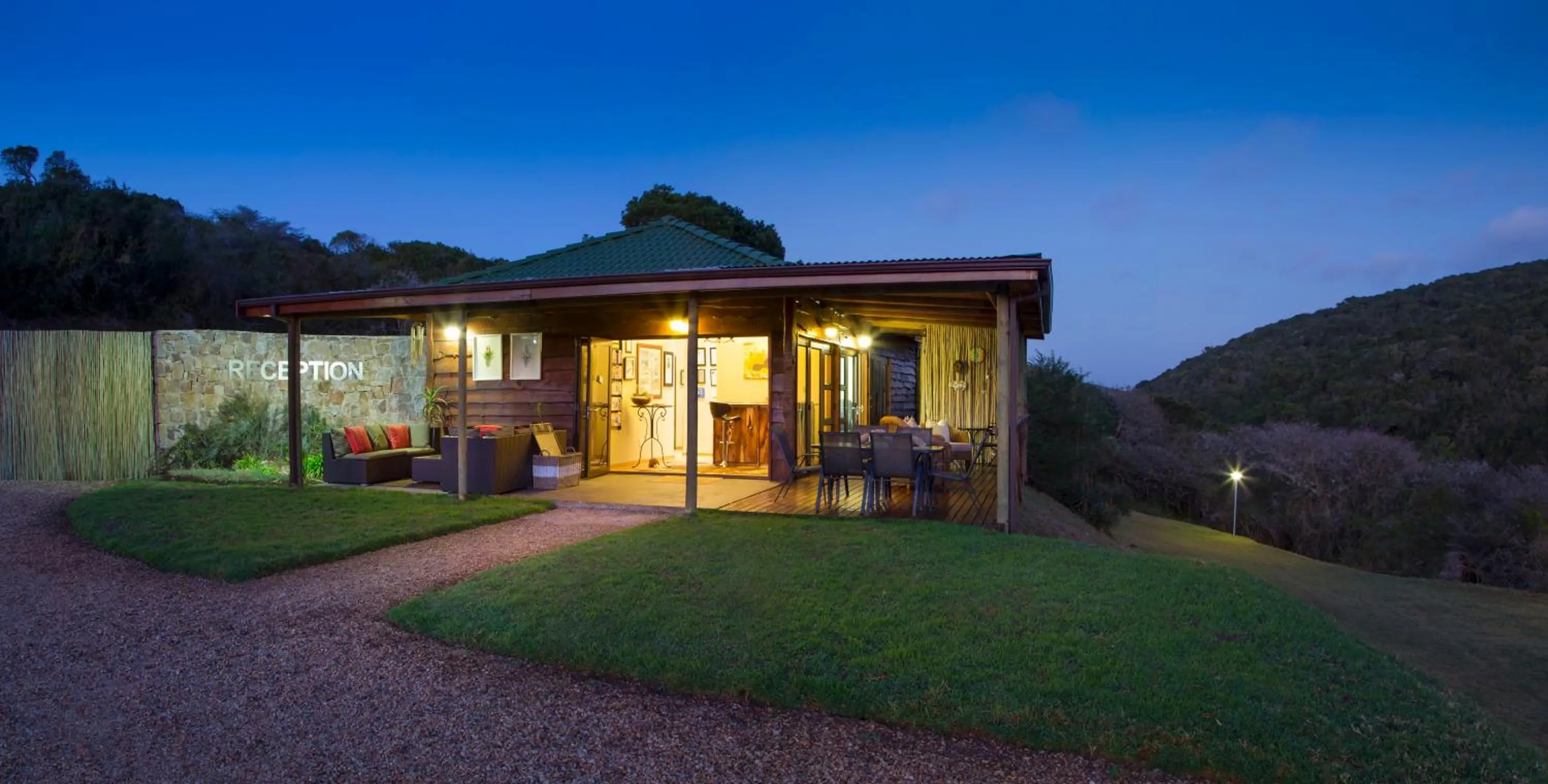 Facade/entrance in Thunzi Bush Lodge