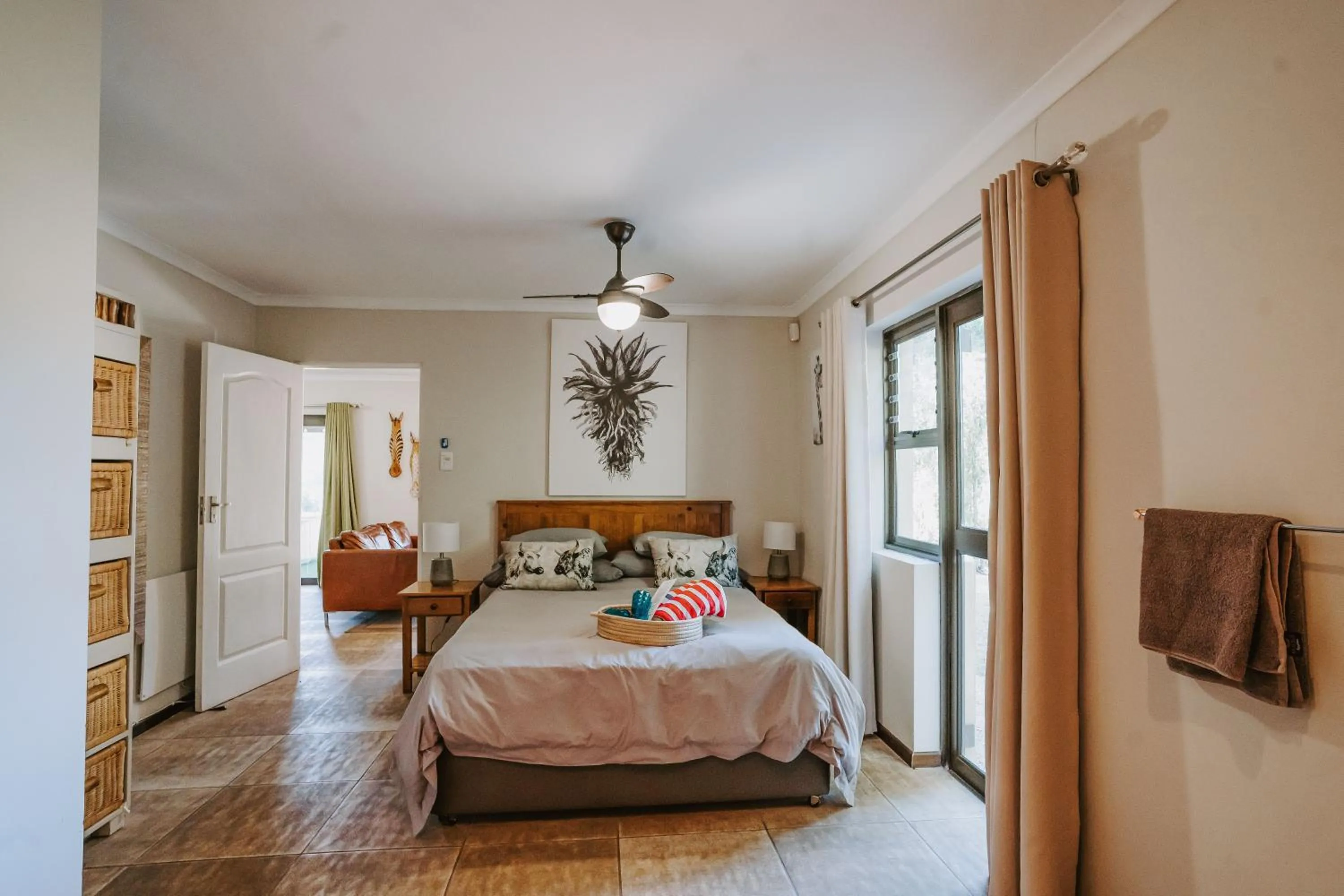 Bed in Thunzi Bush Lodge