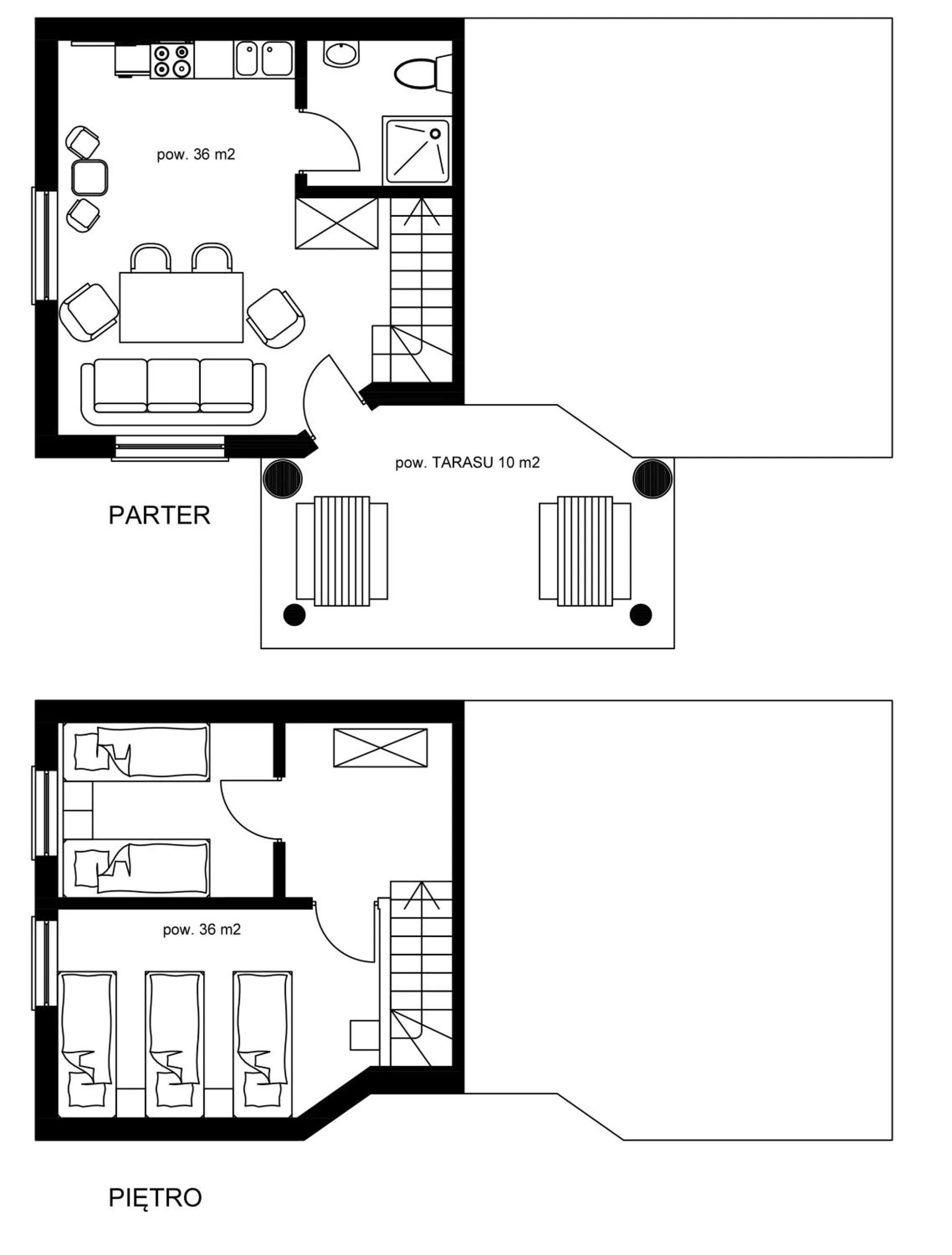 Floor plan in Domki Ania