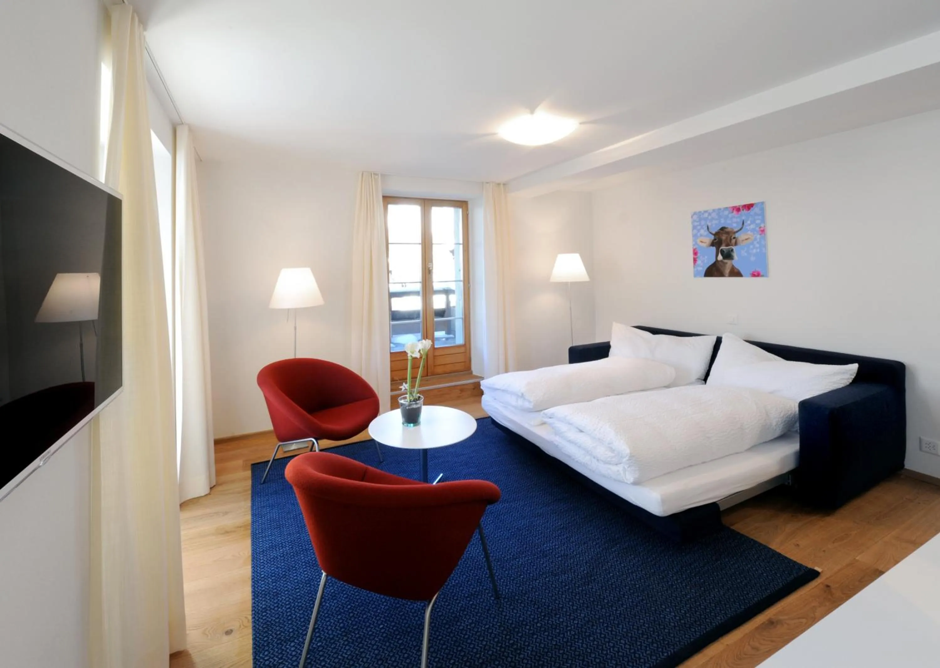 Living room, Bed in Hotel Sternen