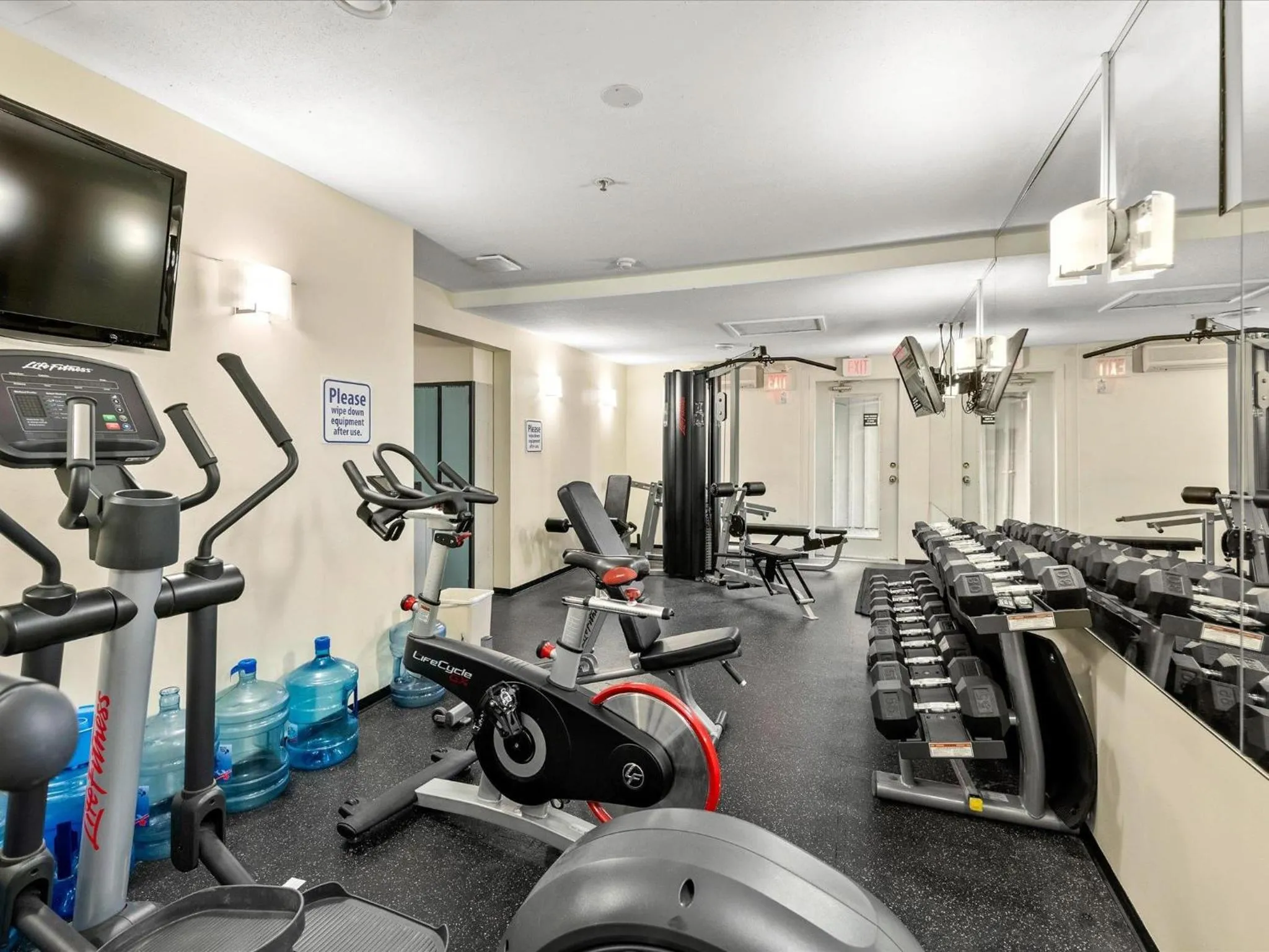 Fitness centre/facilities in Bright Suite at Ski In/Out Glacier Lodge!