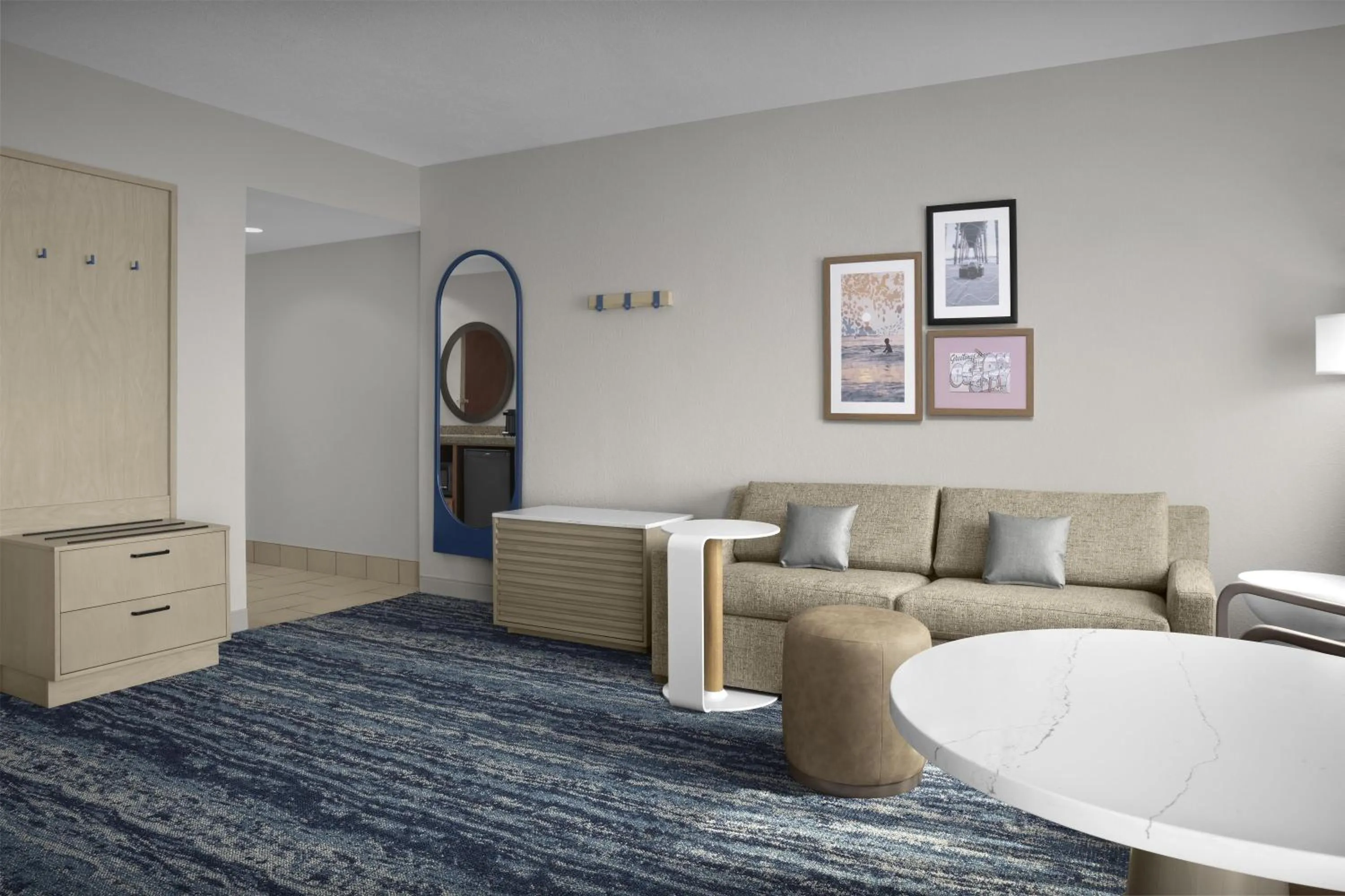 Living room in Hampton Inn & Suites Ocean City Bayfront-Convention Center