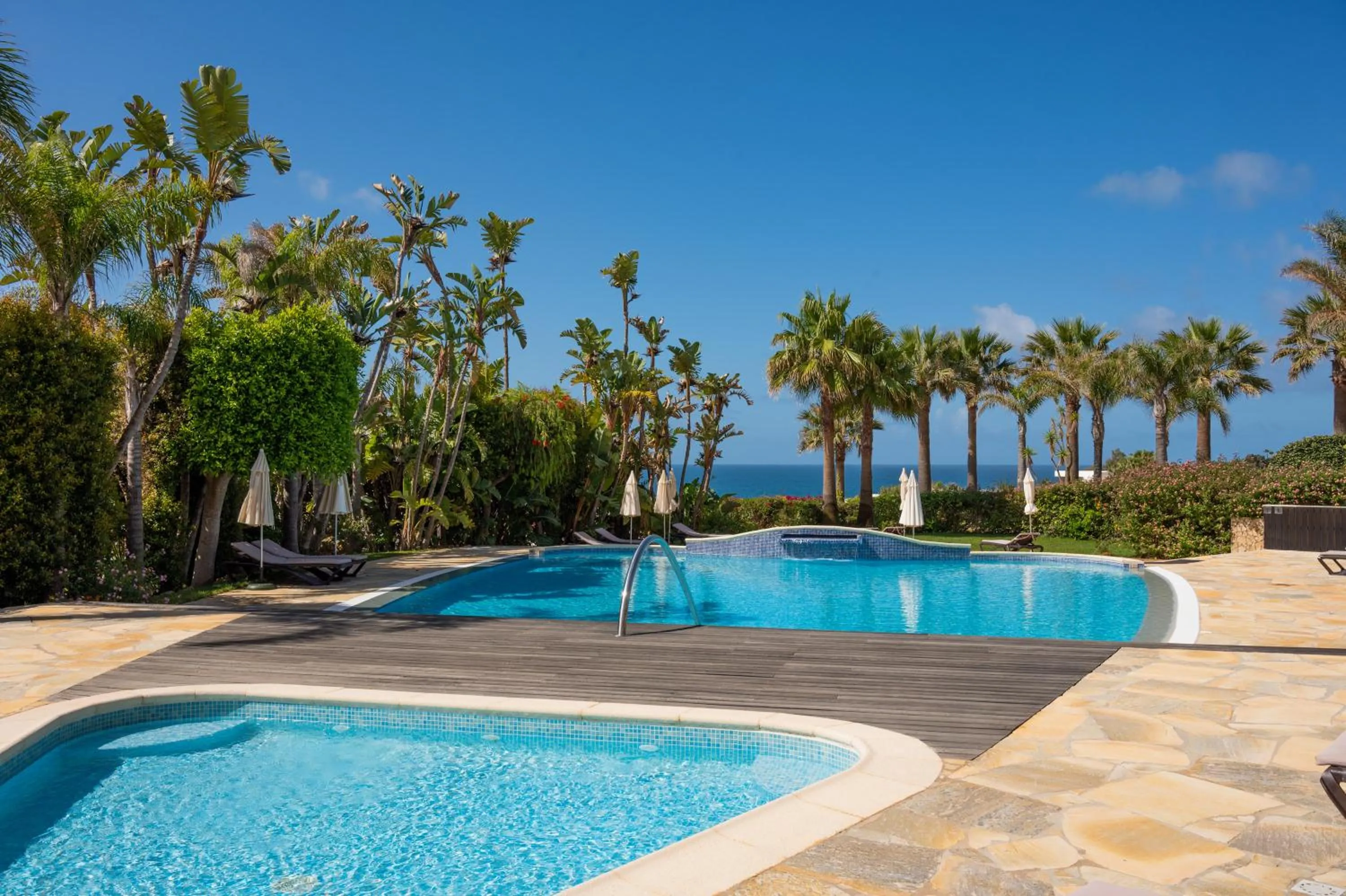 Pool view in Vila Luz
