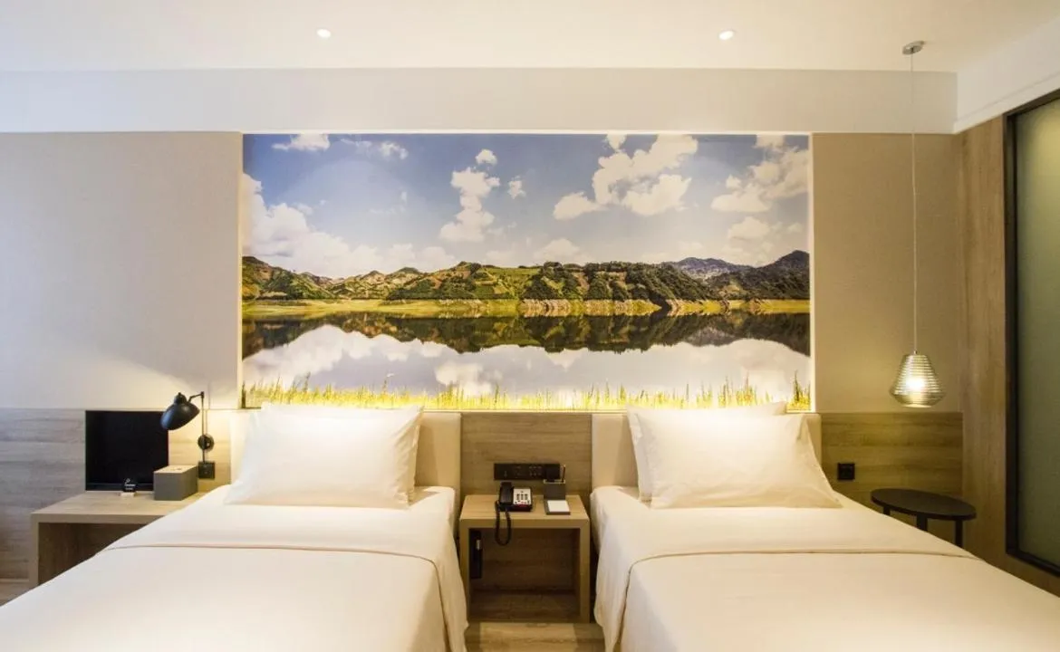 Bed in Atour Hotel Shenyang Hunnan Olympic Sports Center