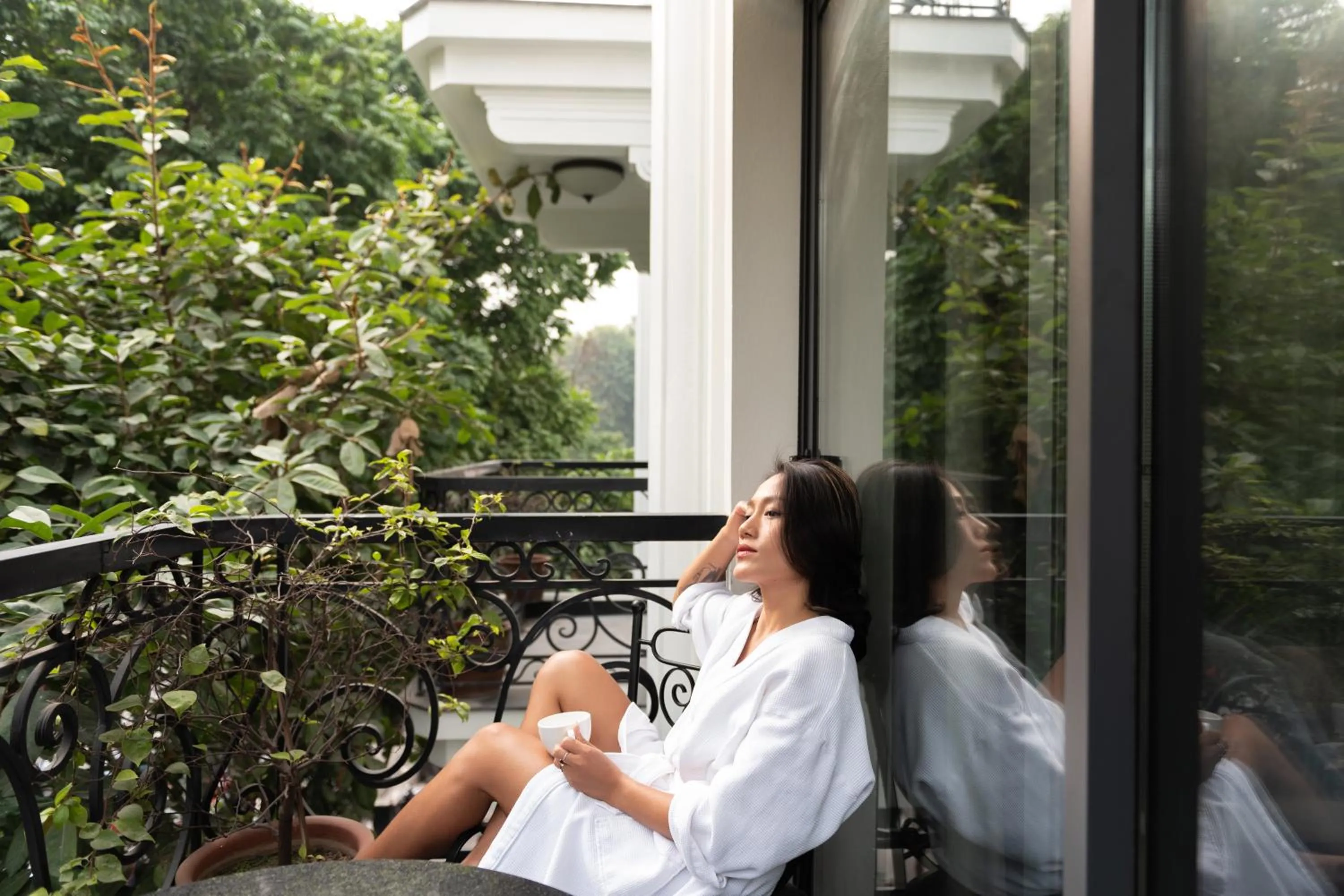 Balcony/Terrace in Aira Boutique Hanoi Hotel & Spa