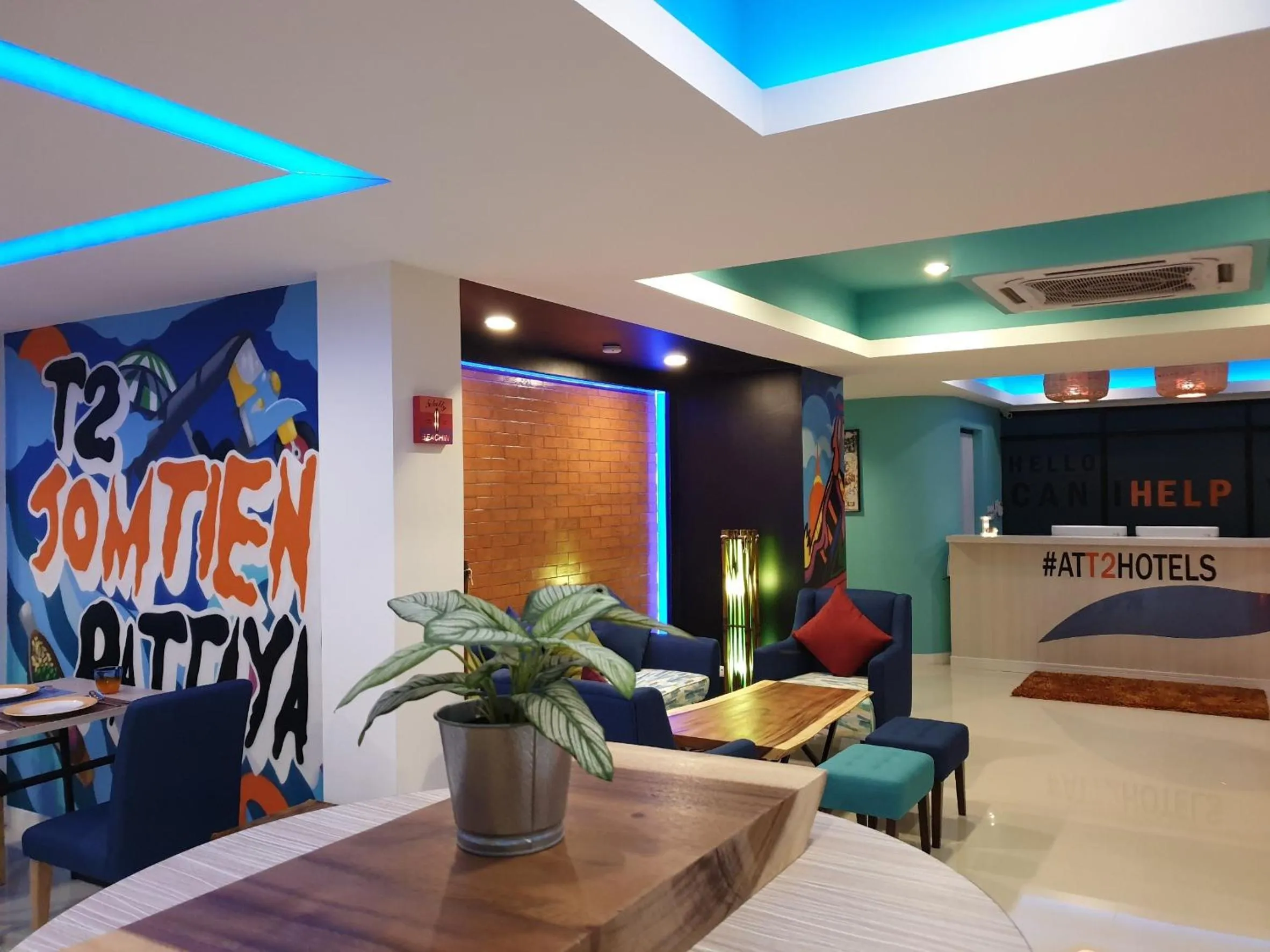 Communal lounge/ TV room in T2 Jomtien Pattaya