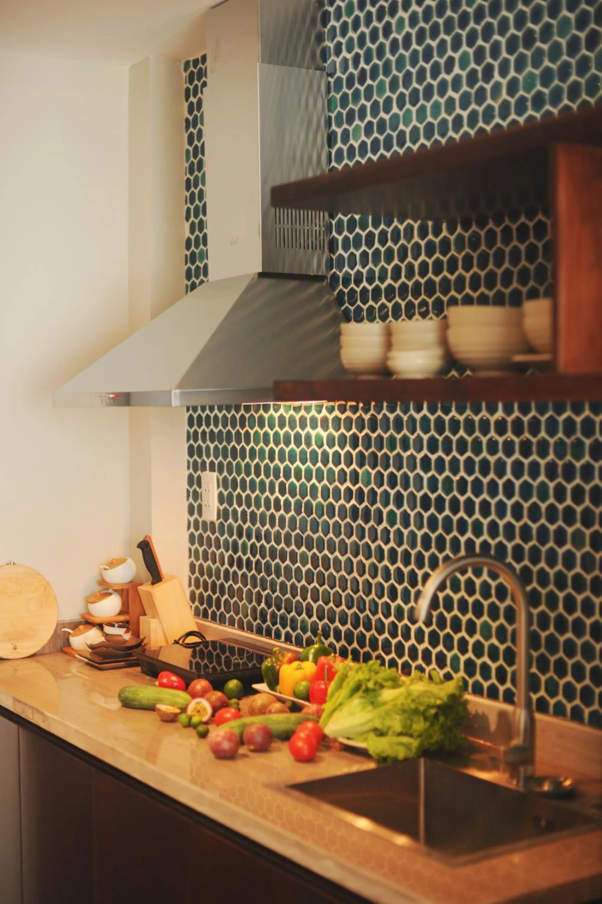 Kitchen or kitchenette in Sen Boutique Villa Apartment