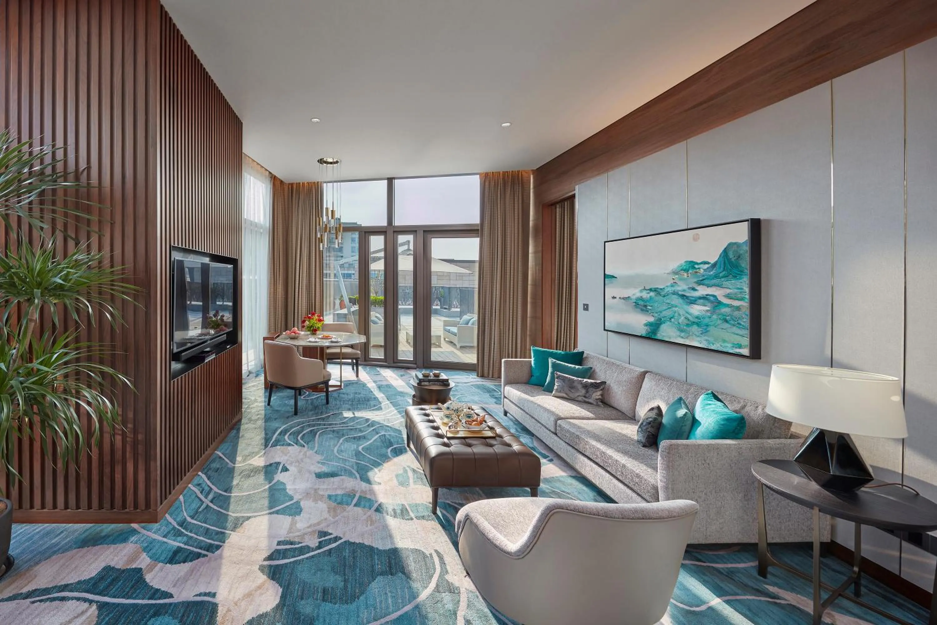 Living room in Mandarin Oriental Wangfujing, Beijing