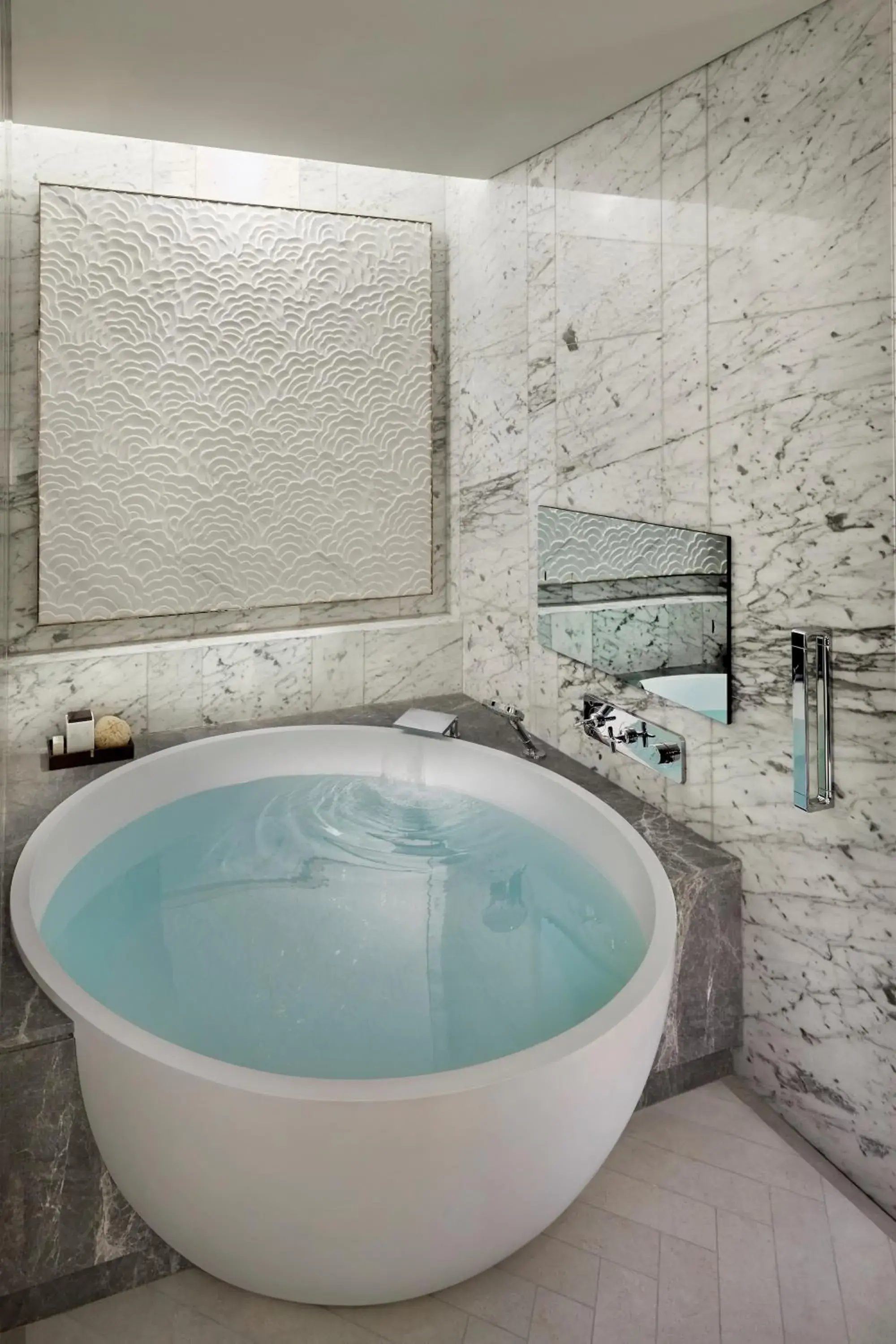 Bathroom in Mandarin Oriental Wangfujing, Beijing Bathroom in Mandarin Oriental Wangfujing, Beijing