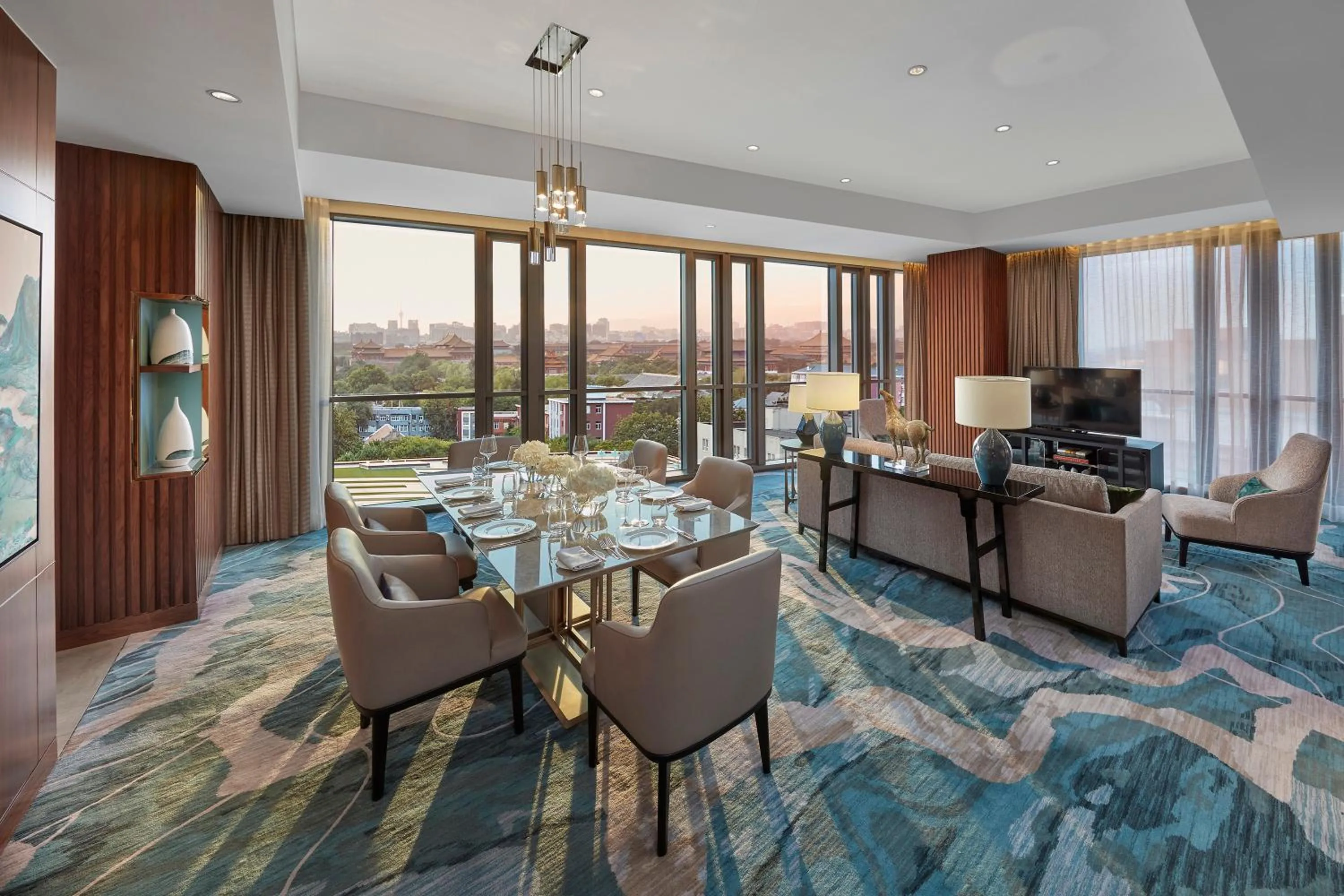 Living room in Mandarin Oriental Wangfujing, Beijing