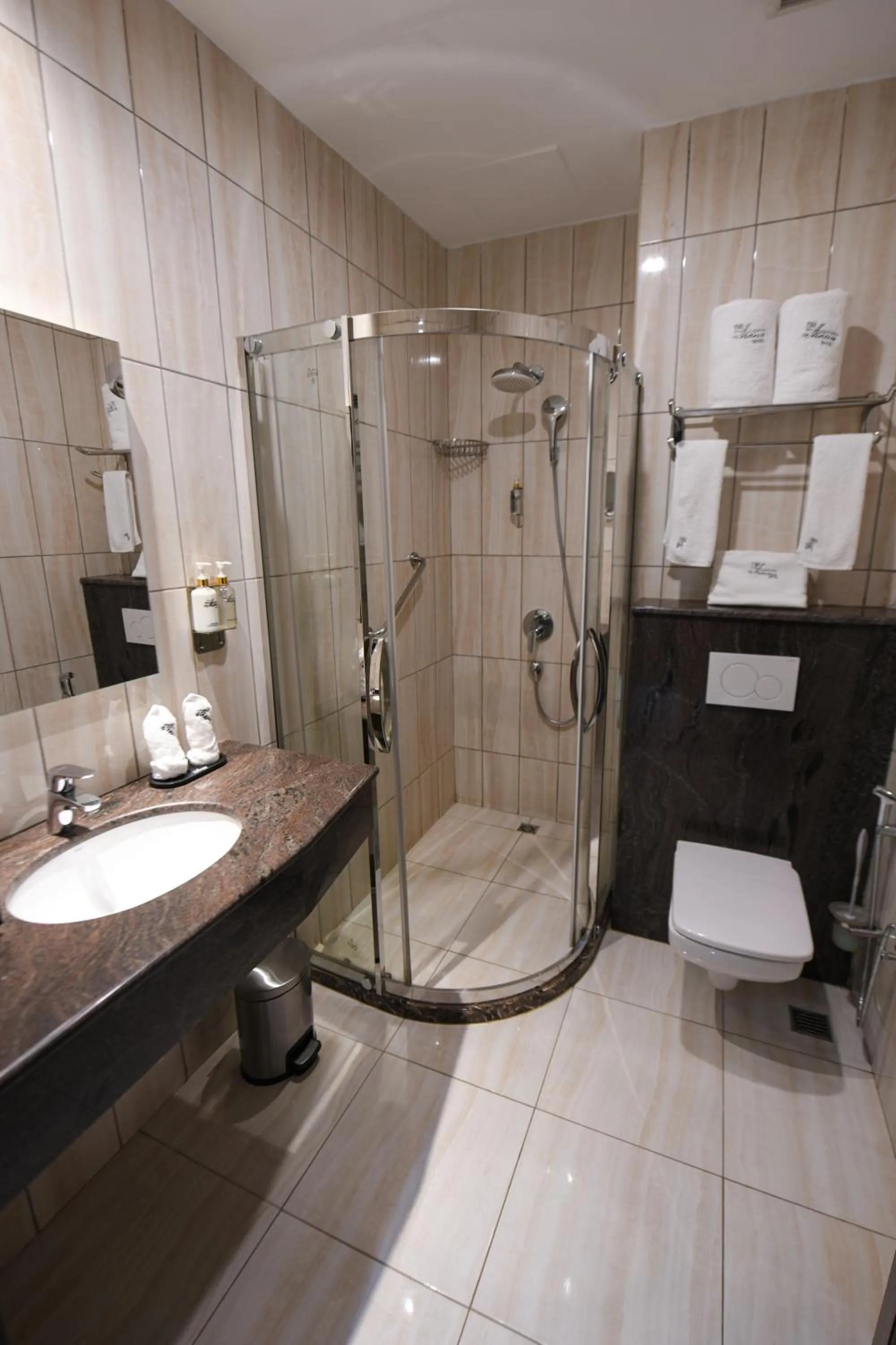 Shower in Athena Hotel Kampala