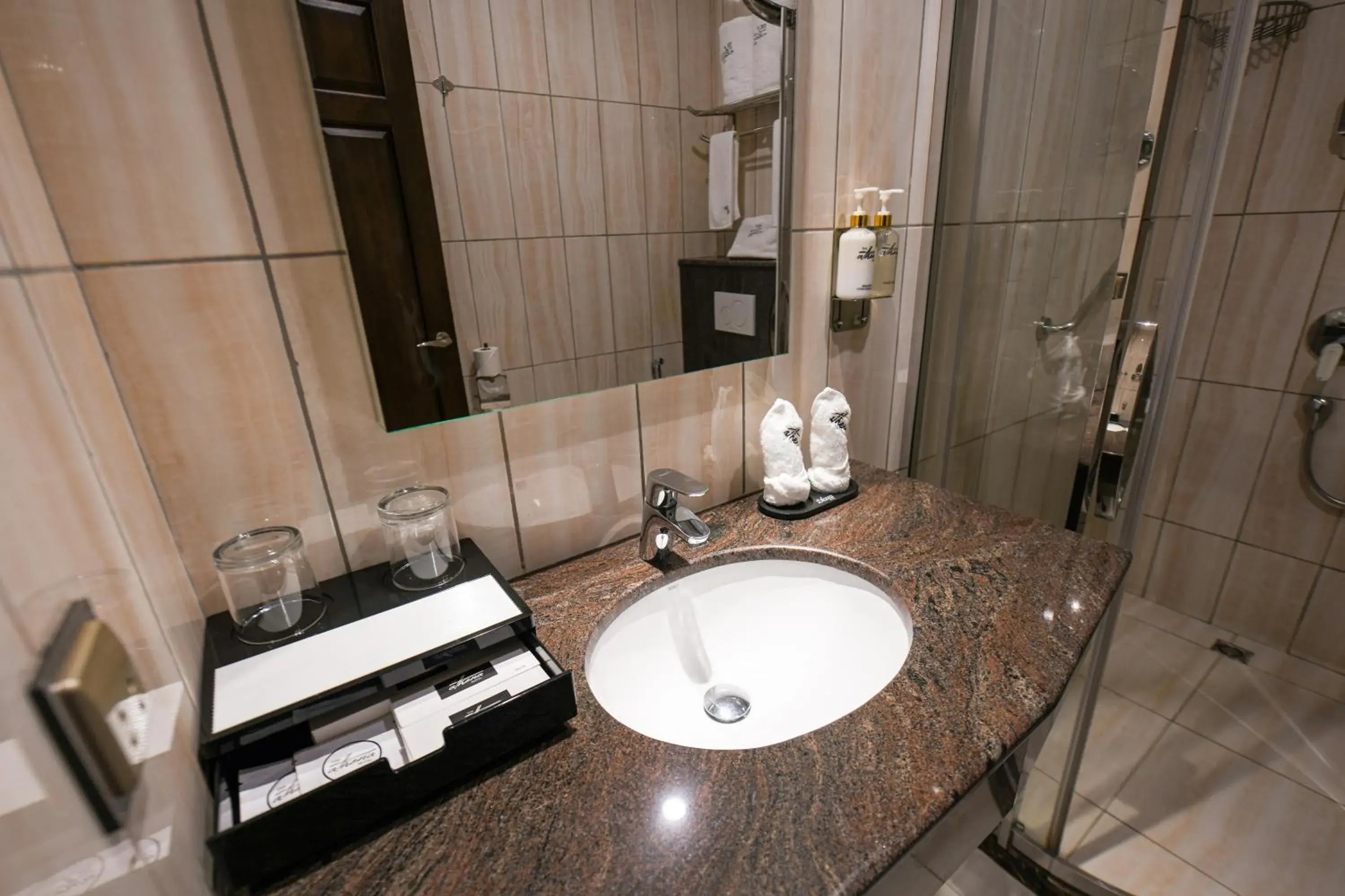 Bathroom in Athena Hotel Kampala Bathroom in Athena Hotel Kampala