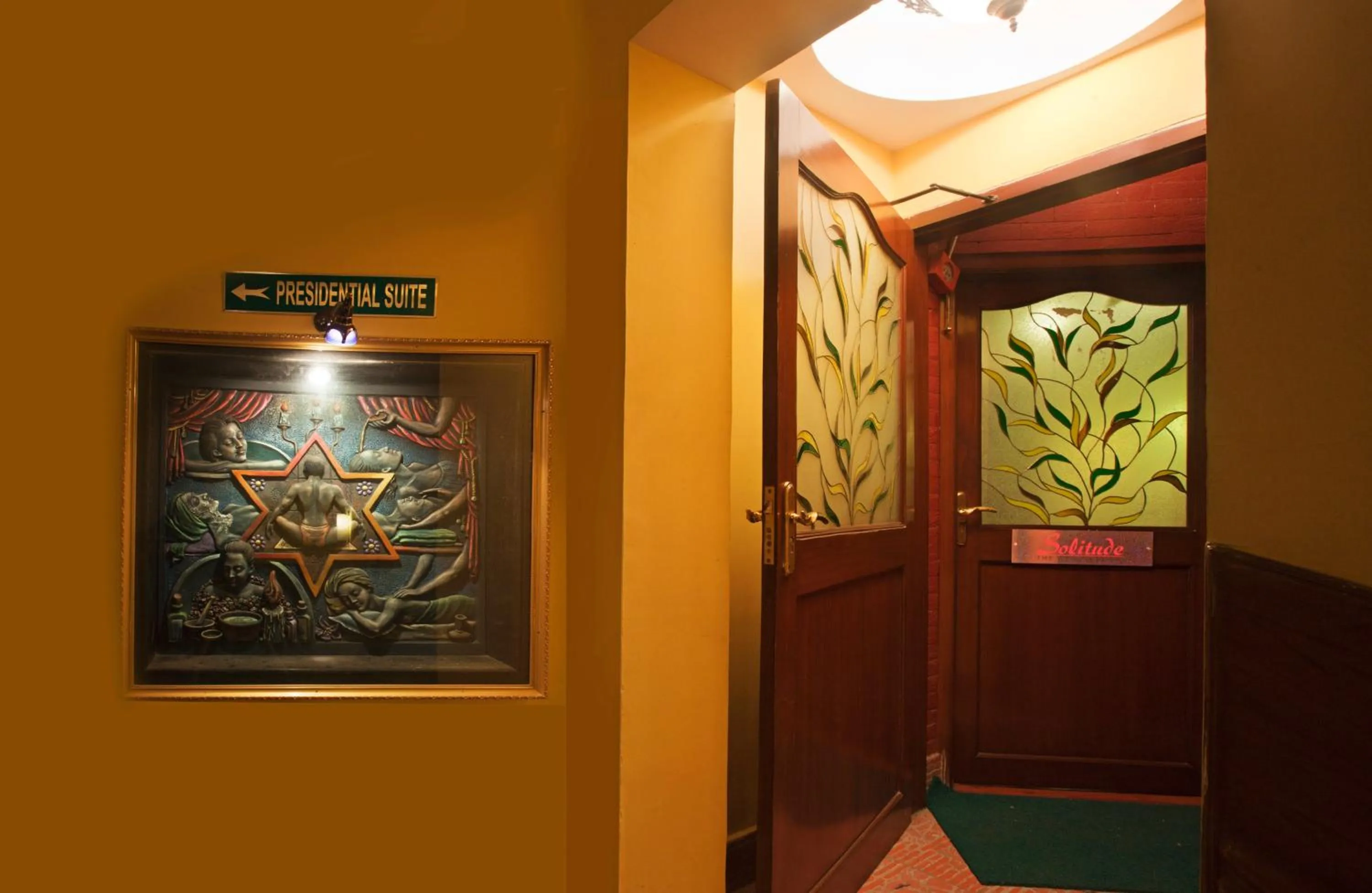 Decorative detail in Regenta Orko's Haridwar, Motichur , 10 min from Har ki Pauri