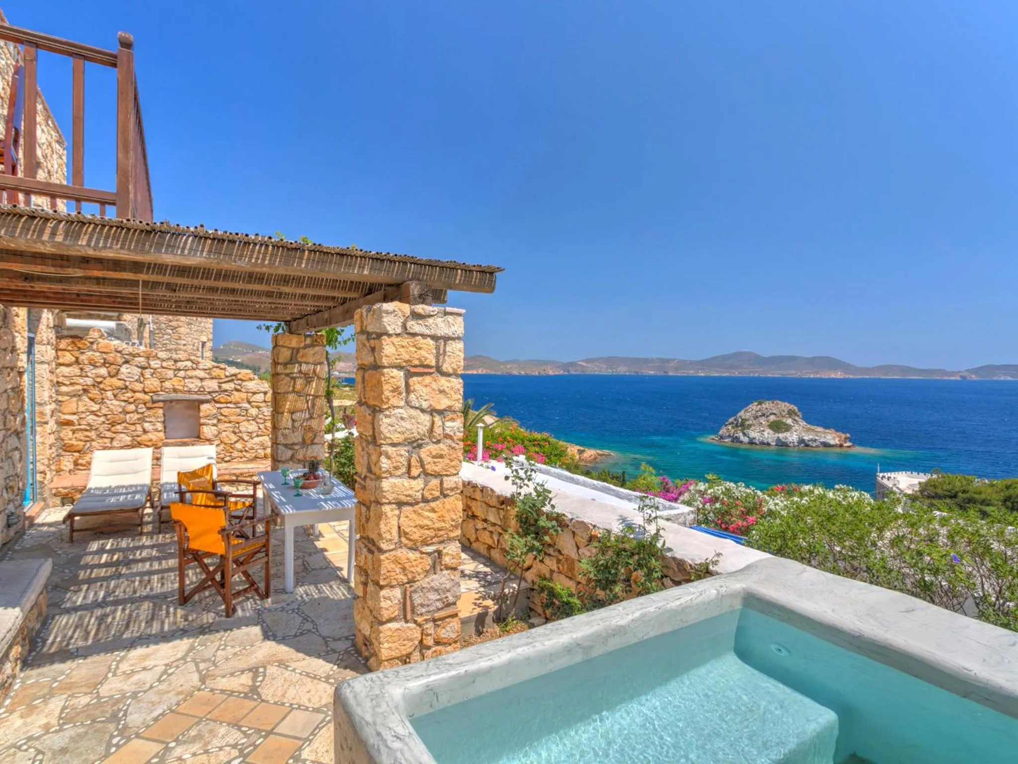 Balcony/Terrace in Eirini Luxury Hotel Villas