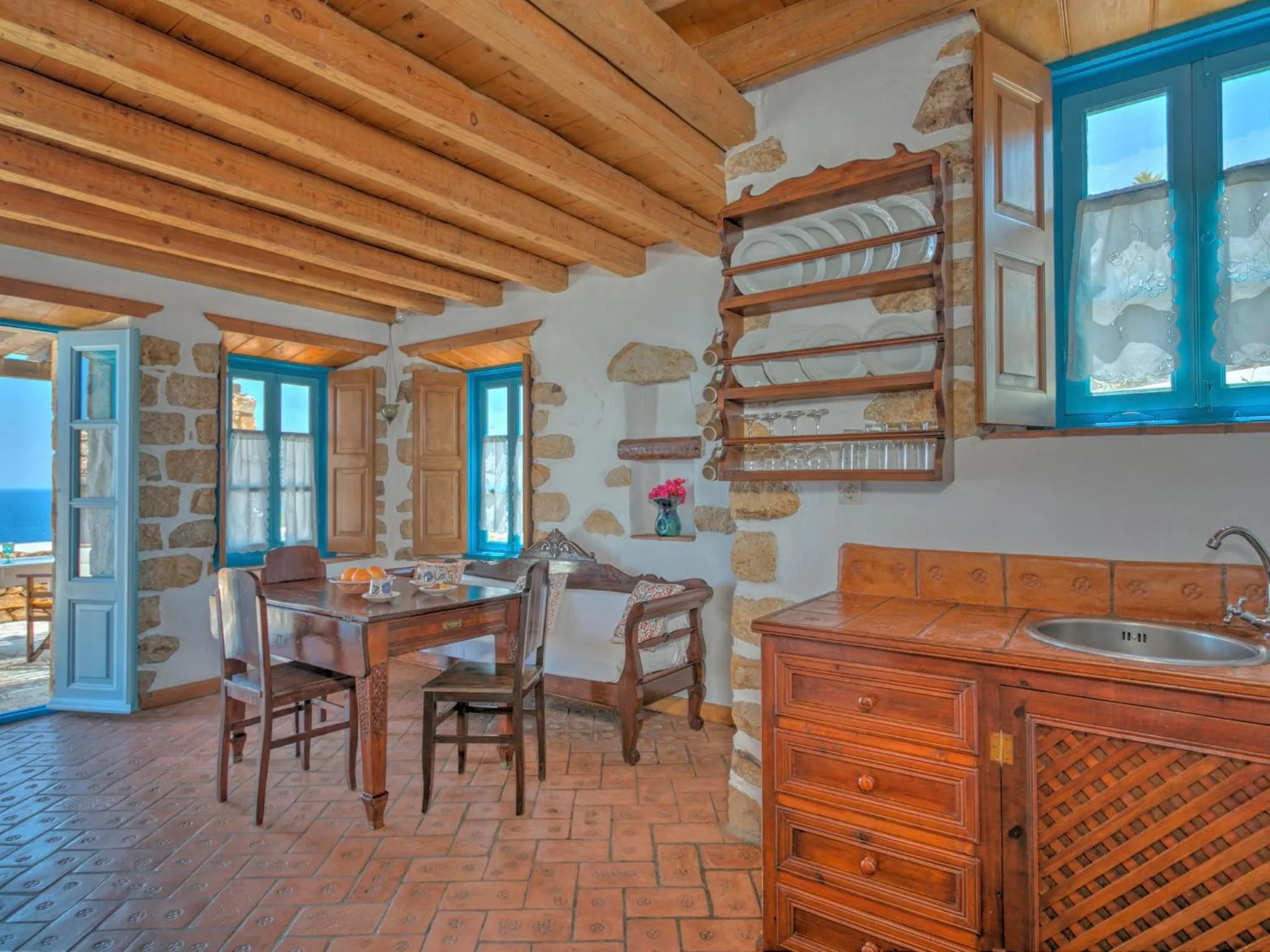 Living room in Eirini Luxury Hotel Villas