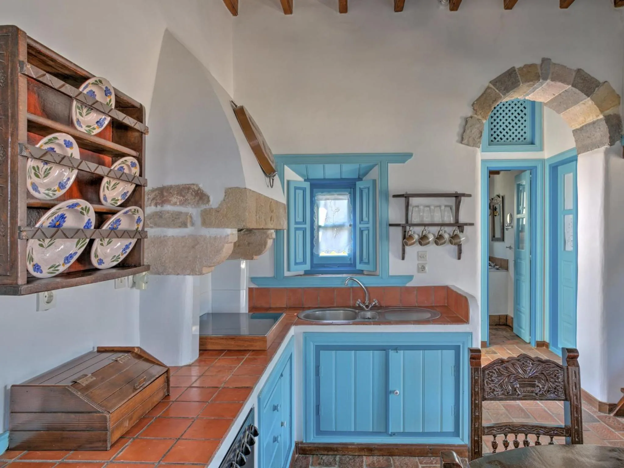 Living room, Bed in Eirini Luxury Hotel Villas