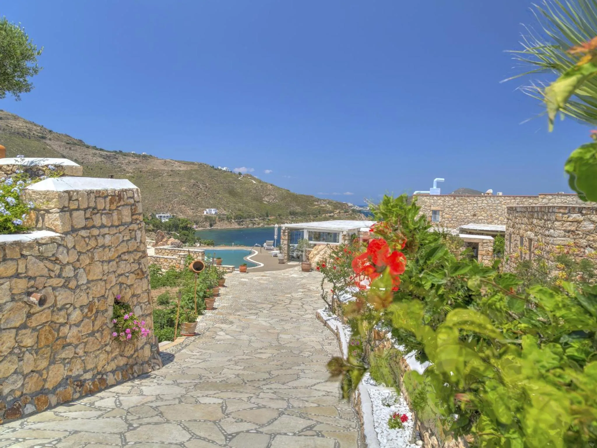 Facade/entrance in Eirini Luxury Hotel Villas
