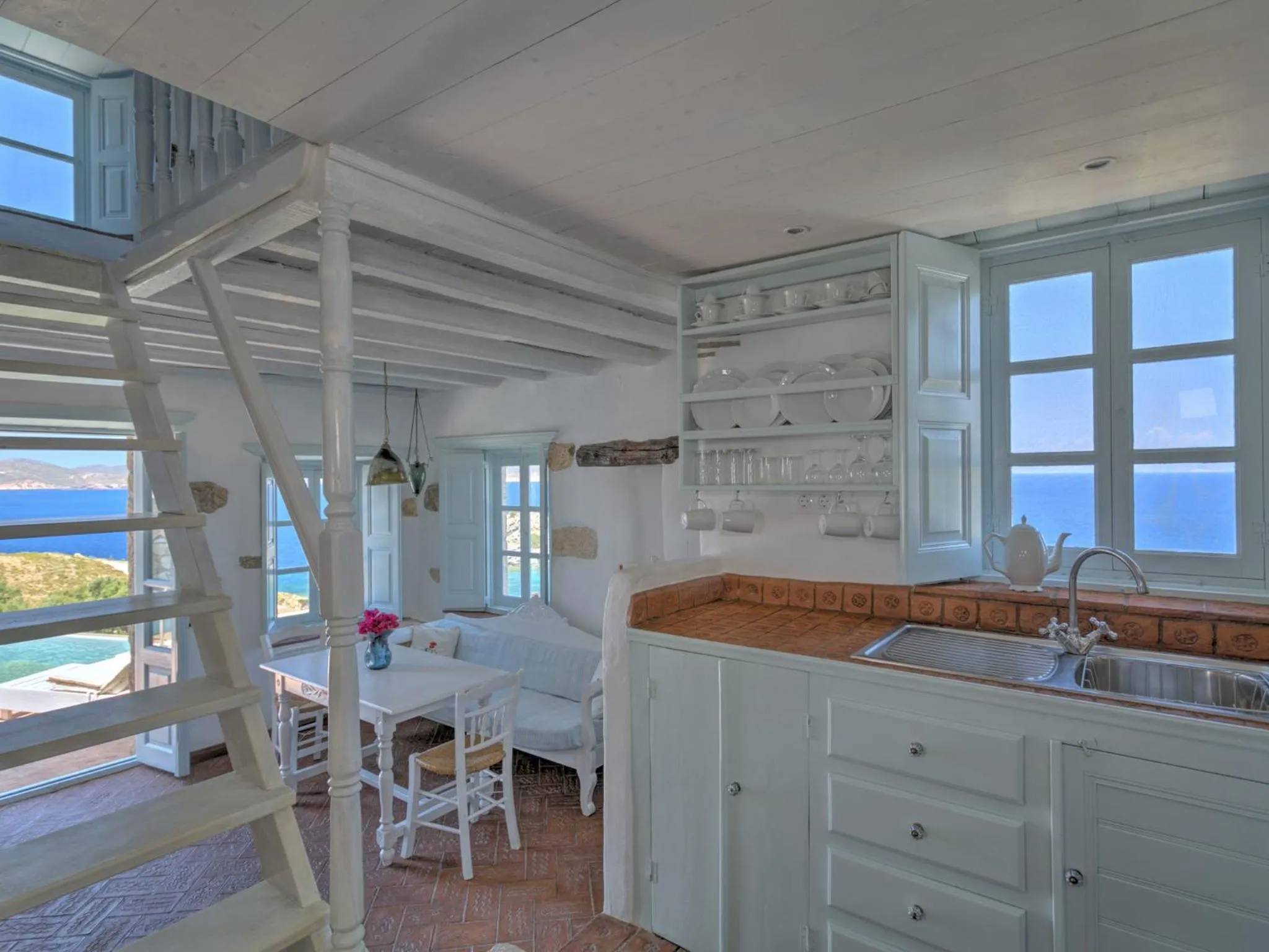 Living room in Eirini Luxury Hotel Villas
