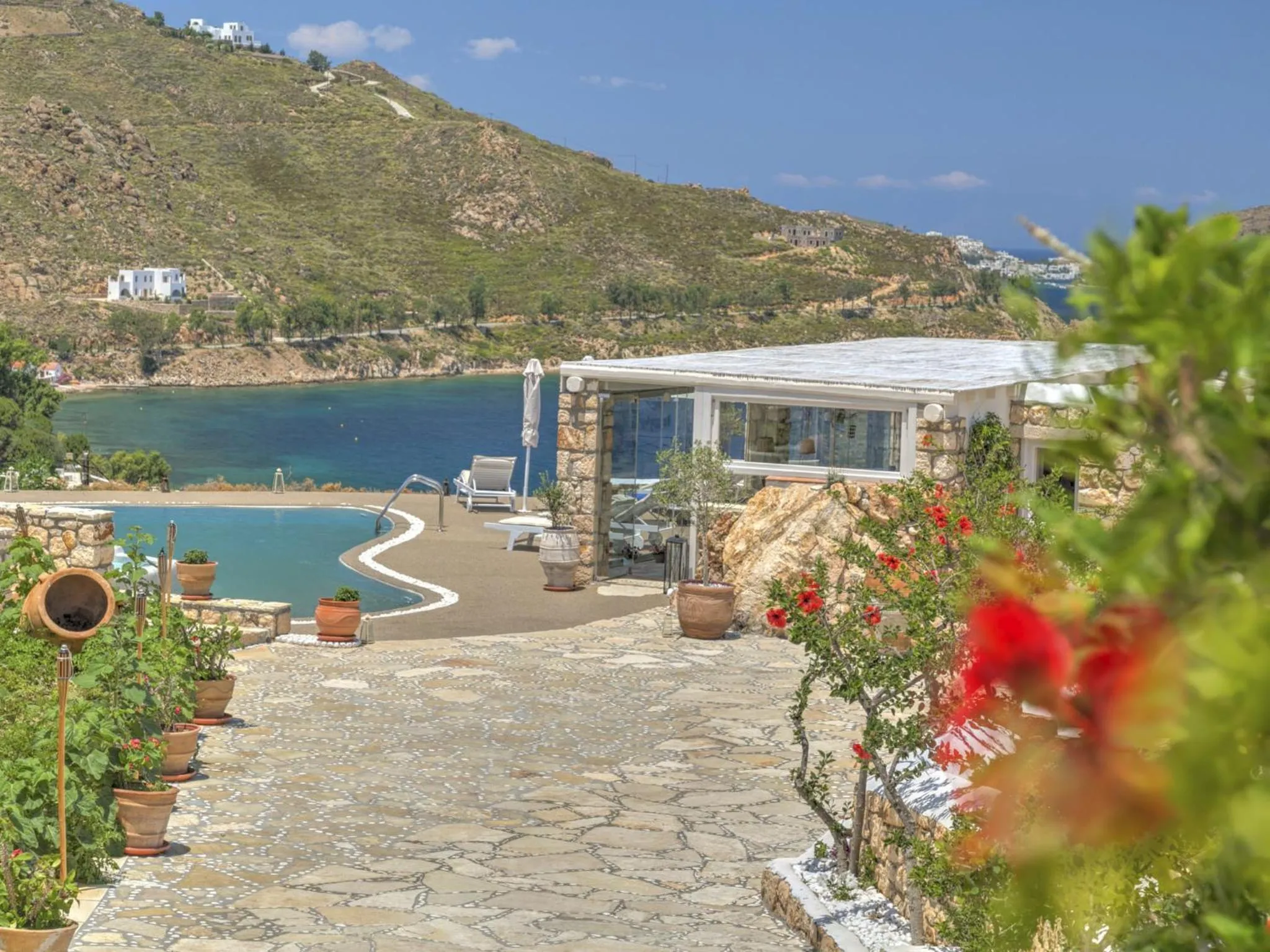 Facade/entrance in Eirini Luxury Hotel Villas